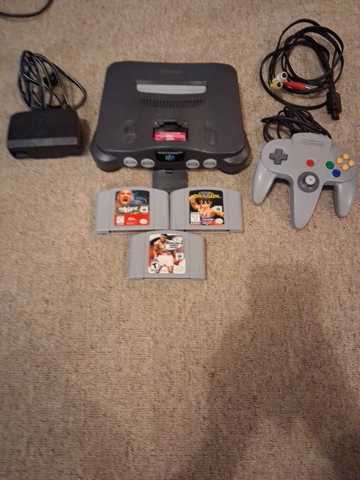 Nintendo 64 N64 Console Bundle With 3 Games & 1 Controller -Tested
