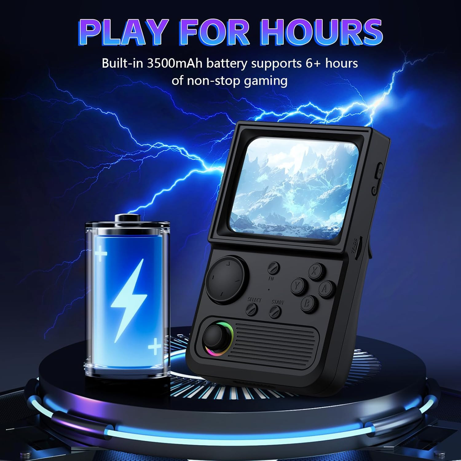 R36T Retro Game Console, Handheld Game Console with 3.5In IPS HD Screen, Video G
