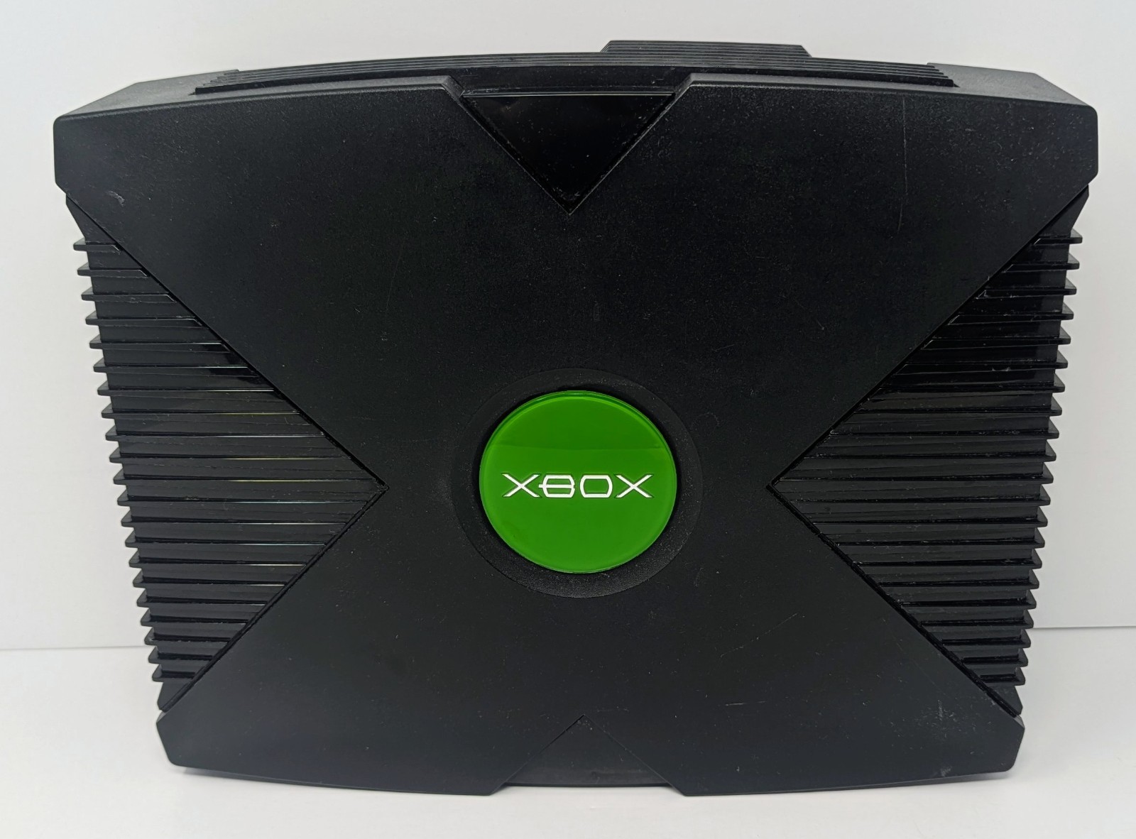 Original Xbox Console Bundle w/ 10 Games & Green Controller – Power Button Issue