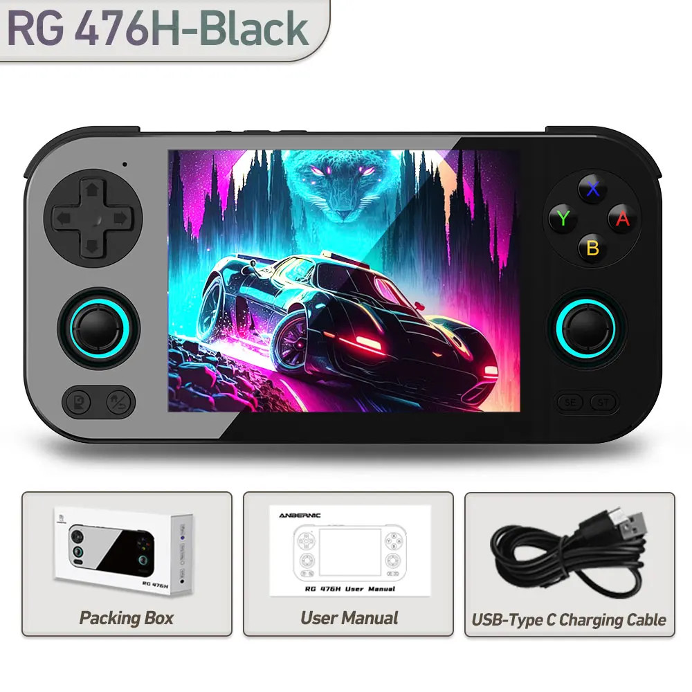RG476H Handheld, Android 13 Unisoc T820 LTPS Console-128GB