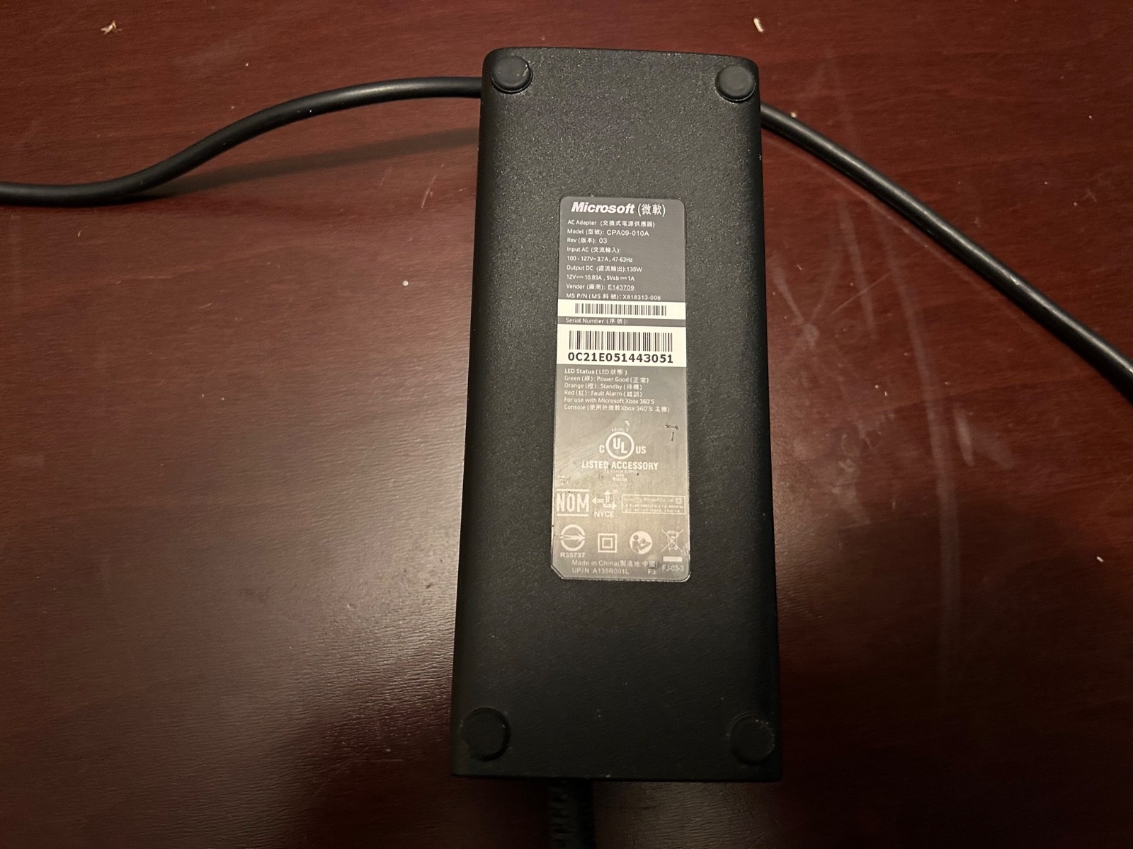 Tseted 2011 XBOX 360 Slim 4GB – No Hard Drive – Works – Power Supply, HDMI Cable