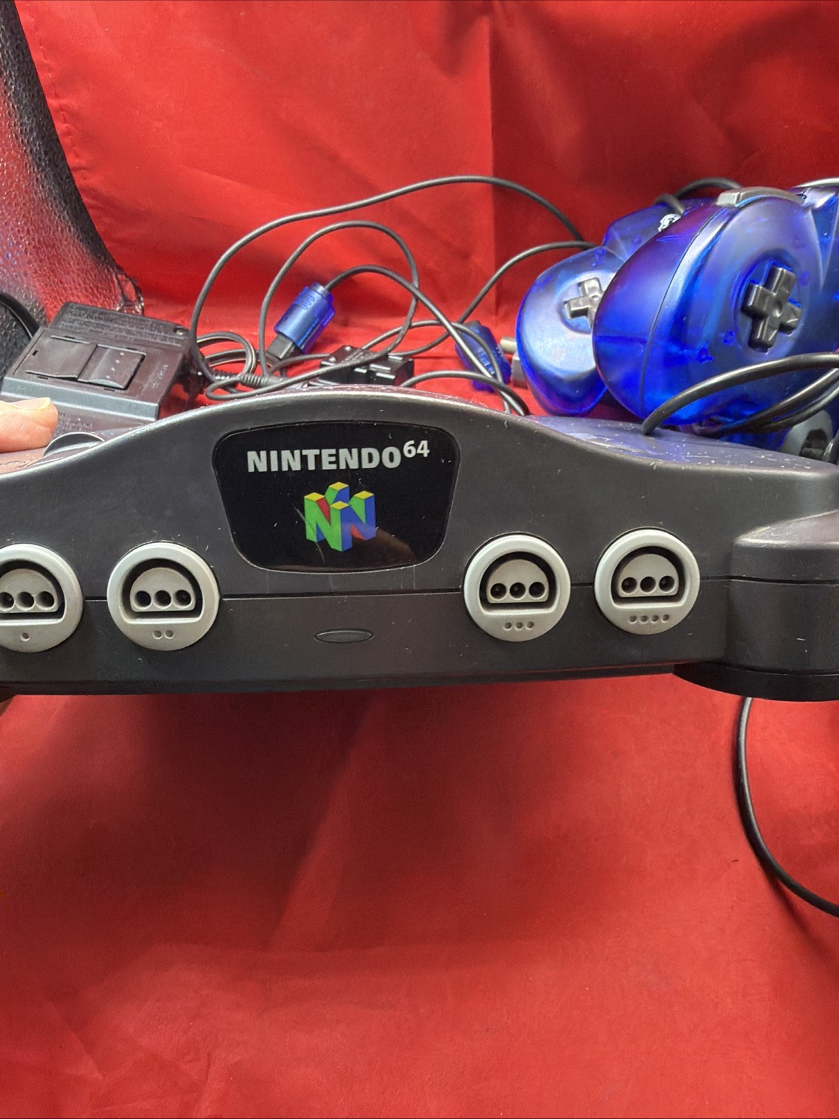 Nintendo 64 N64 System Home Game Console controller & Cords No Expansion Pack