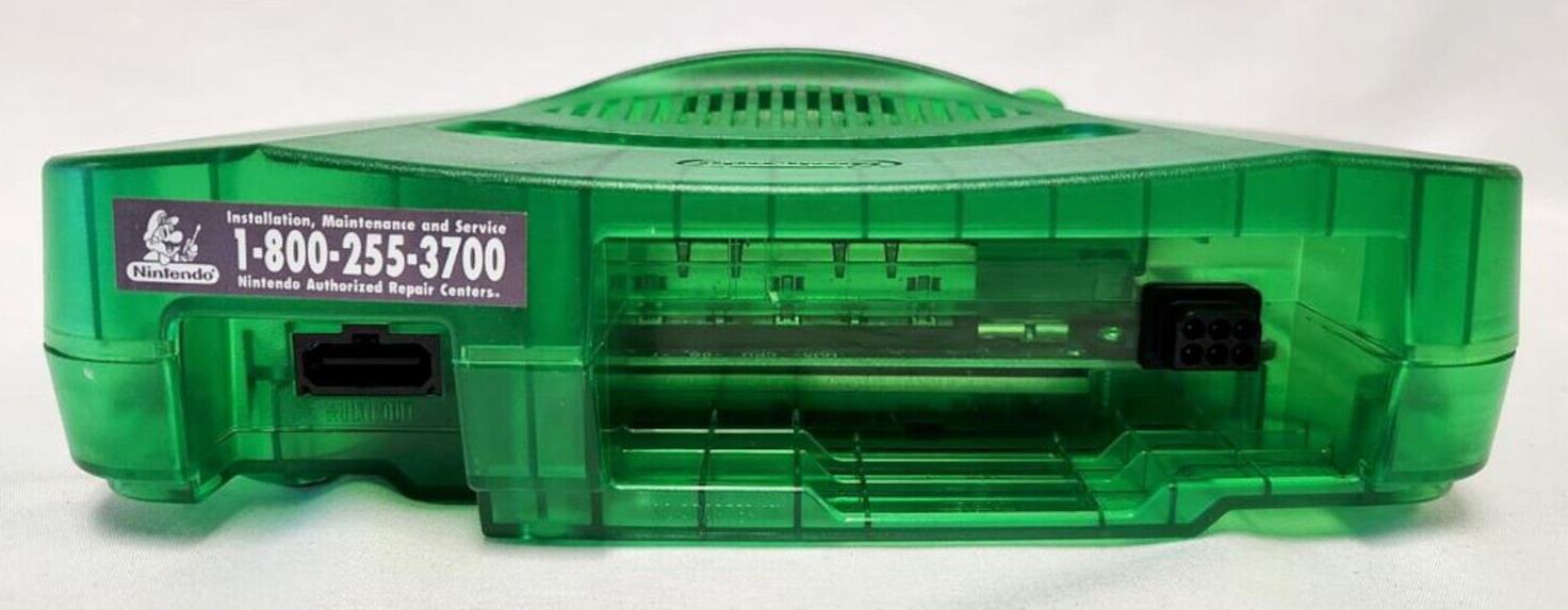 Vintage N64 Funtastic Jungle Translucent GREEN Nintendo-64 Gaming Console System