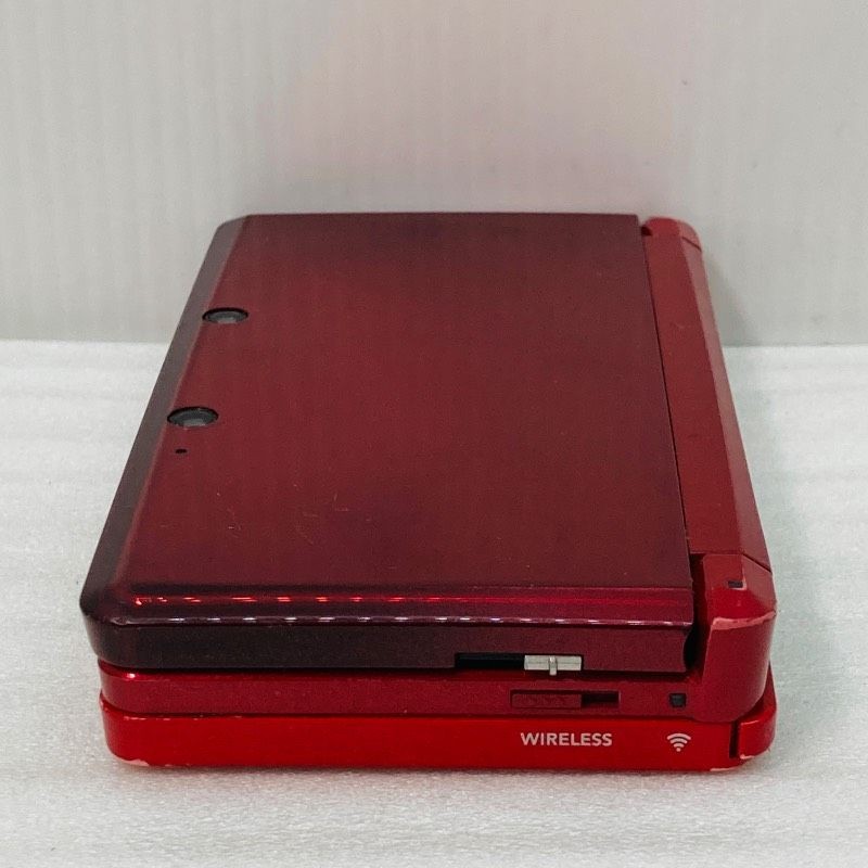 Nintendo 3DS CTR-001 Metallic Red Console Tested Working Charger SD Stylus