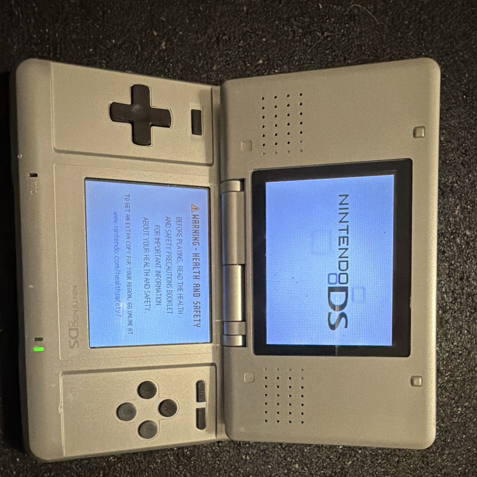 Nintendo Nintendo DS Silver/Black Handheld Console w/ AC Adapter, Headphone Jack