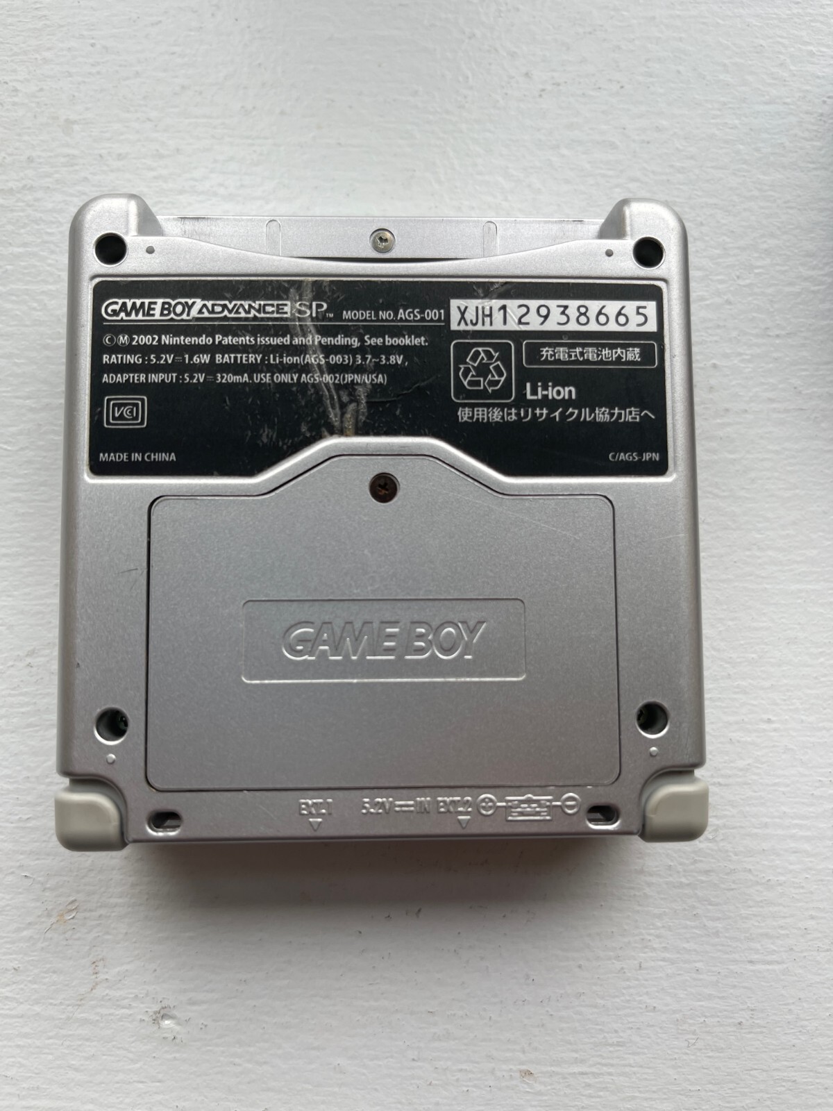 Autentic Nintendo OEM Game Boy Advance SP GBA SP – Silver – AGS-001 + Charger