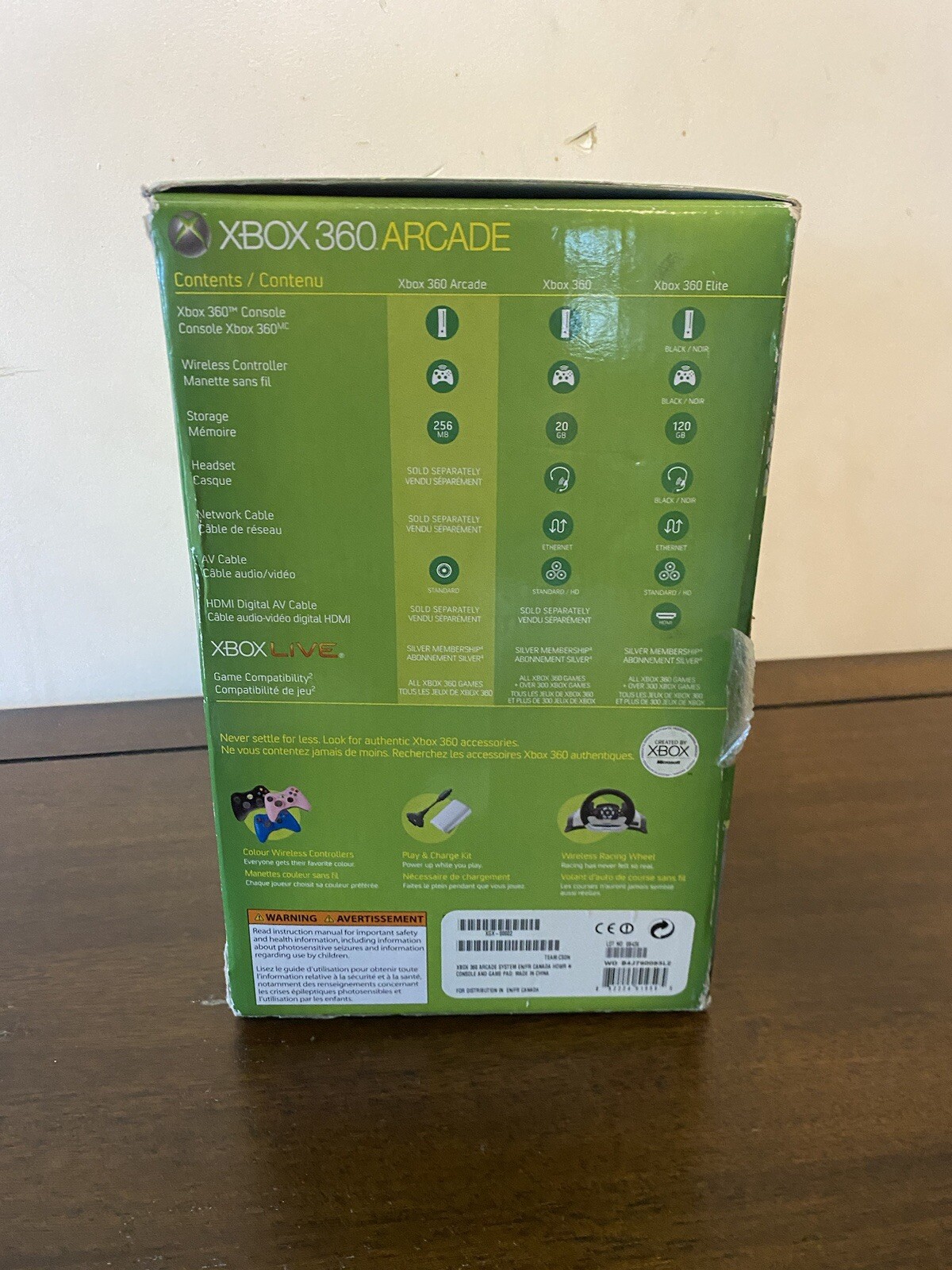 Xbox 360 Arcade Console 256 Mb + Xbox 360 Controller Does Not Read Games. In Box