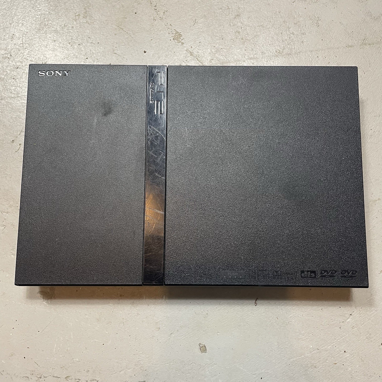Sony PlayStation 2 PS2 Console Slim Black Bundle SCPH-70012 FOR PARTS AS IS B