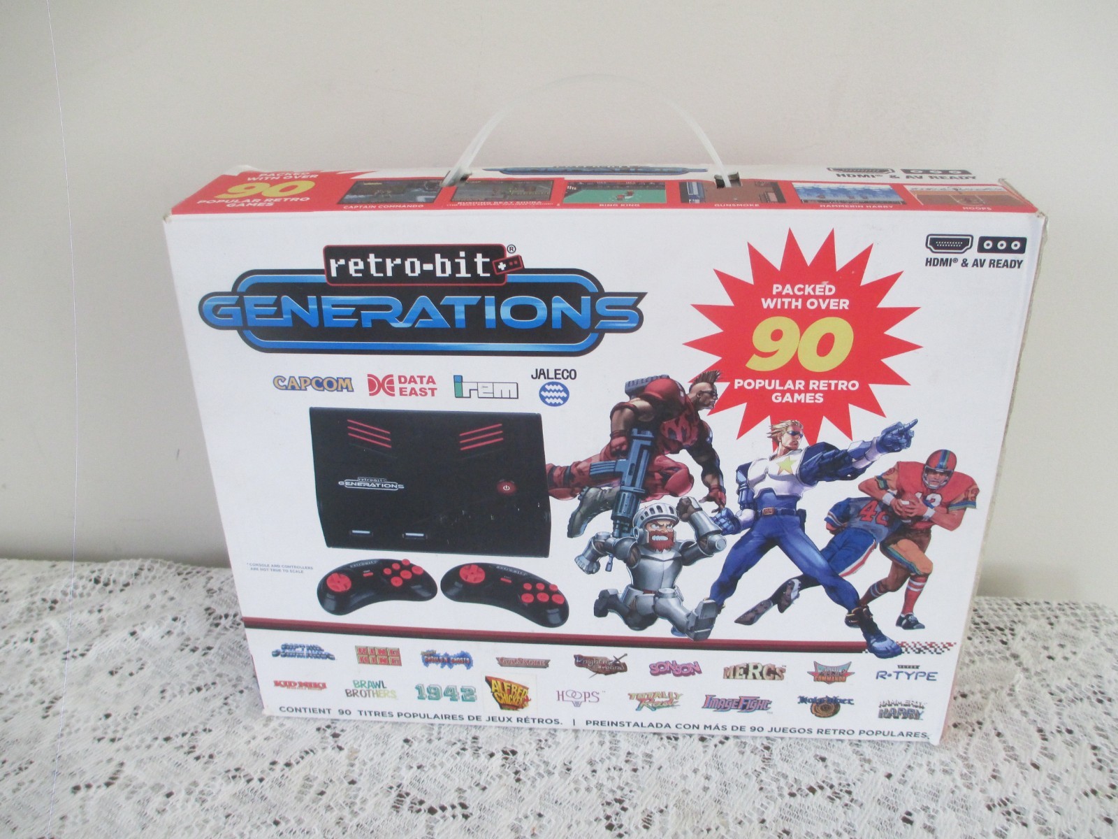 Retro-Bit Generations – Plug and Play Game Console Red/Black Over 90+ Retro Game