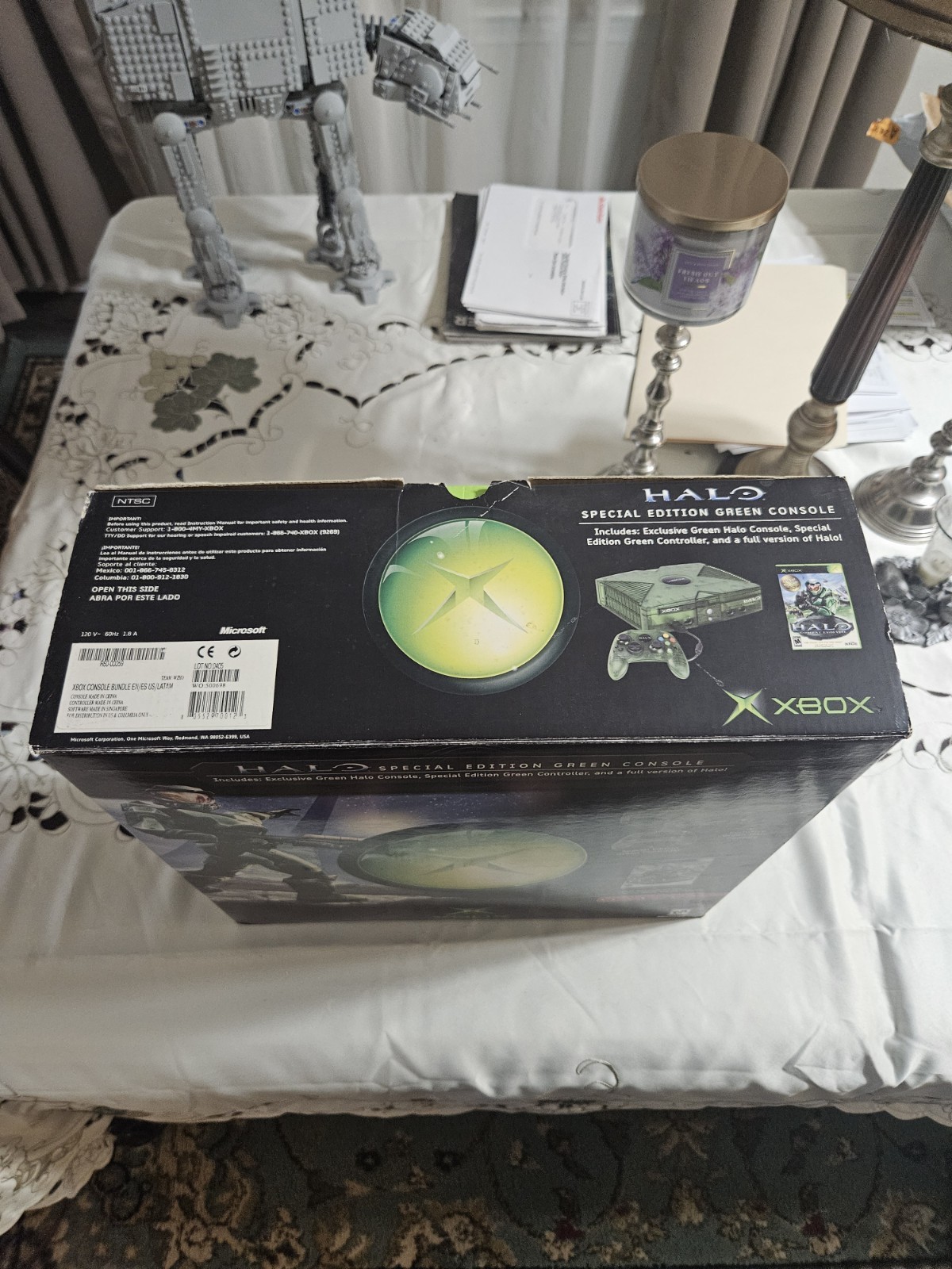 OG Xbox Halo Edition System Console In Box With 4 Controllers And Extras