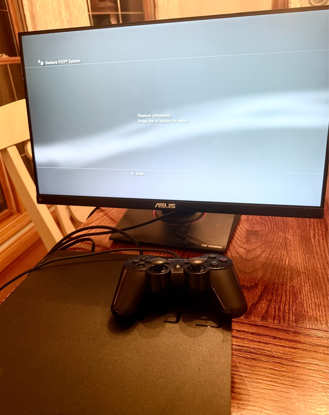 PARTS ONLY Sony PlayStation 3 CECH-2001A 120GB & THREE Controllers and cords!