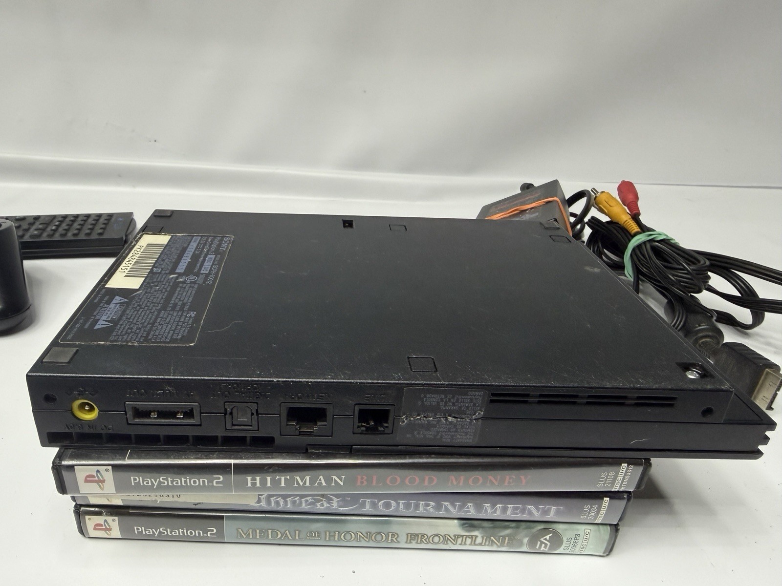 Sony PlayStation 2 PS2 Slim Black Console Bundle –Controller / Cables / 8MB Card