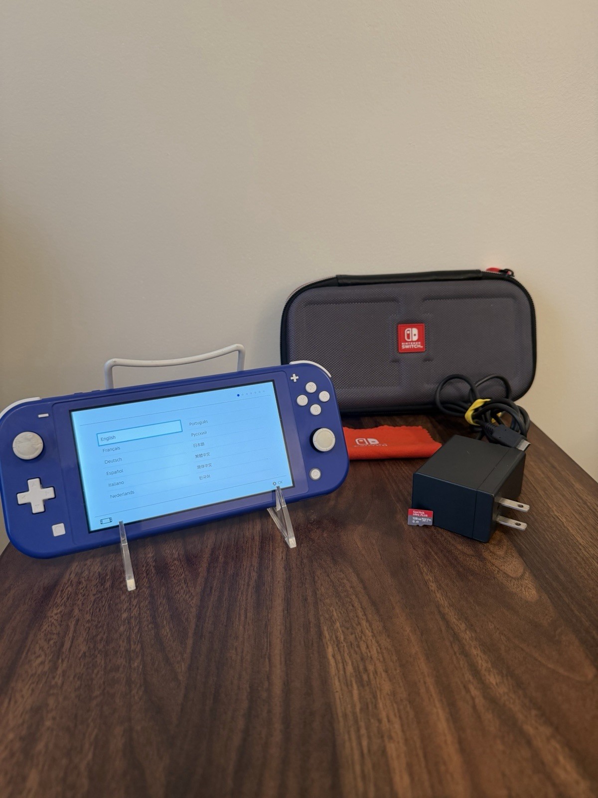 Nintendo Switch Lite Purple Handheld Console HDH-001 w/ Charger, 128GB SD & Case