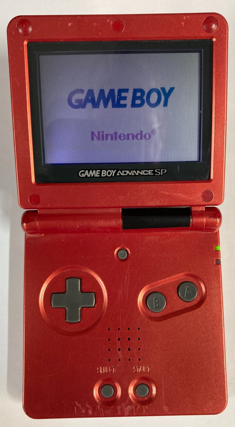 Nintendo Game Boy Advance SP Handheld System – Flame Red – Bad Hinge