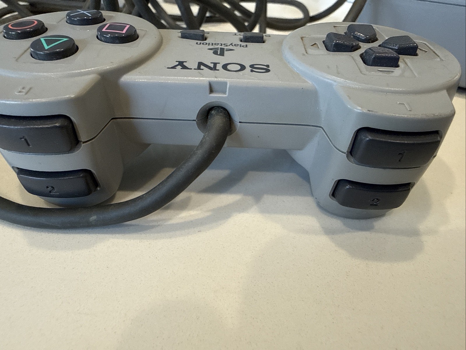 PlayStation 1 SCPH-7501 Console & Controllers. Works. Has Some Cosmetic Defects.