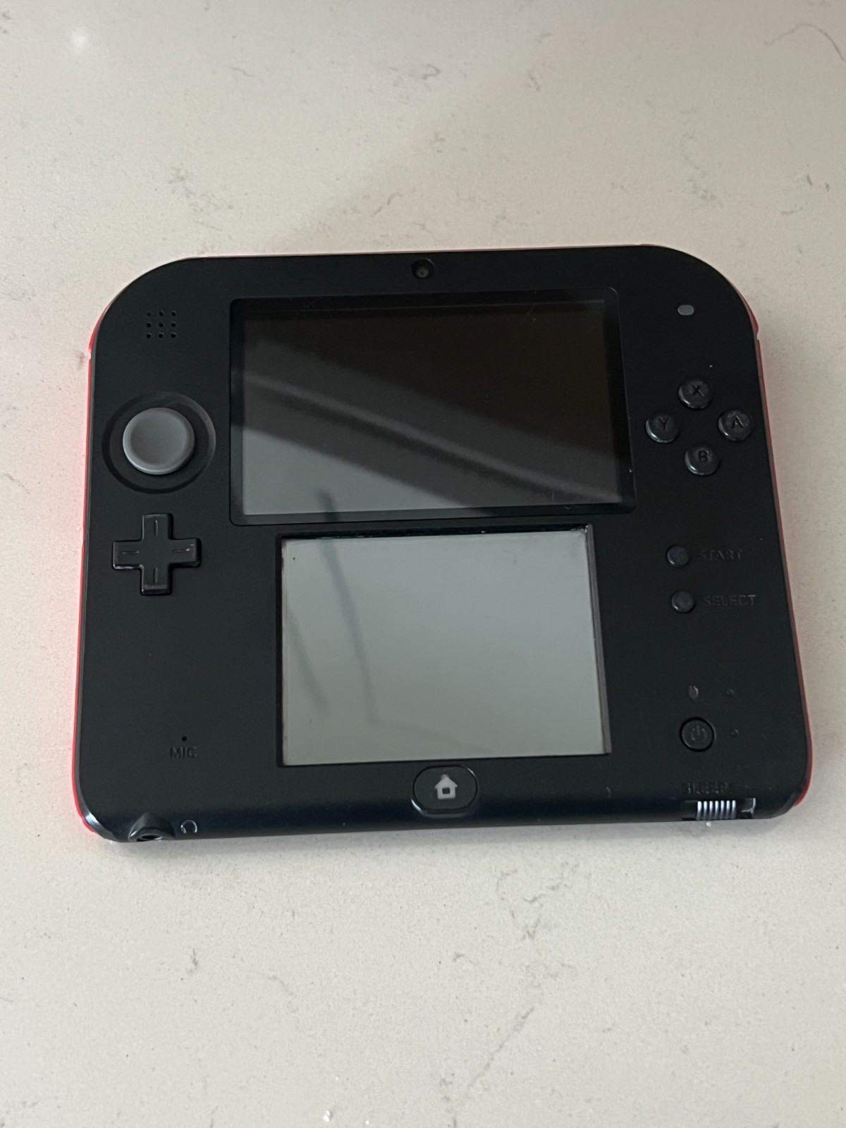 Nintendo 2DS Console Red & Black Bundle w/ Charger + 4GB SD Card Tested & Works