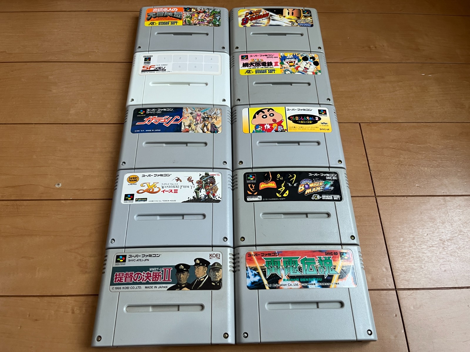 Nintendo Super Famicom Console & 10 Games & BOX & Manual 0523