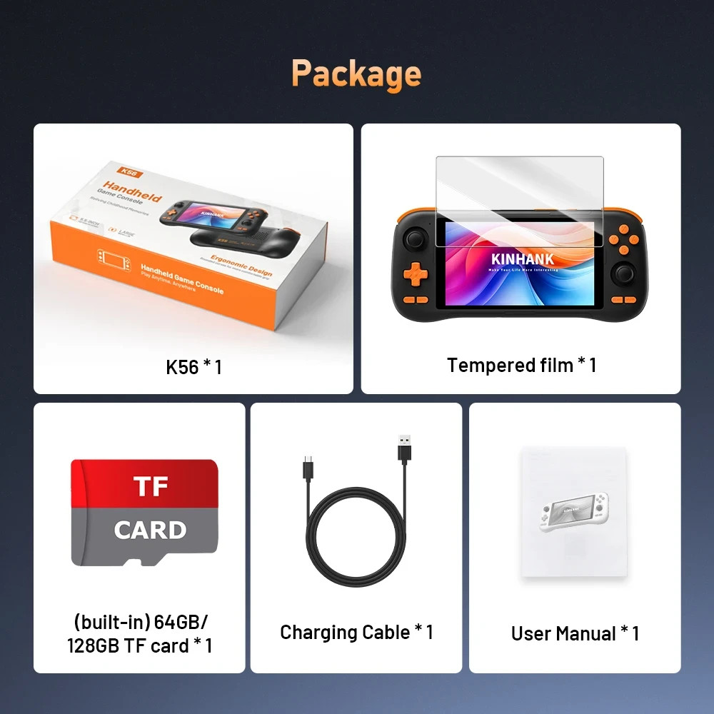 KINHANK K56 Handheld Game Console 5.5» Touch Screen