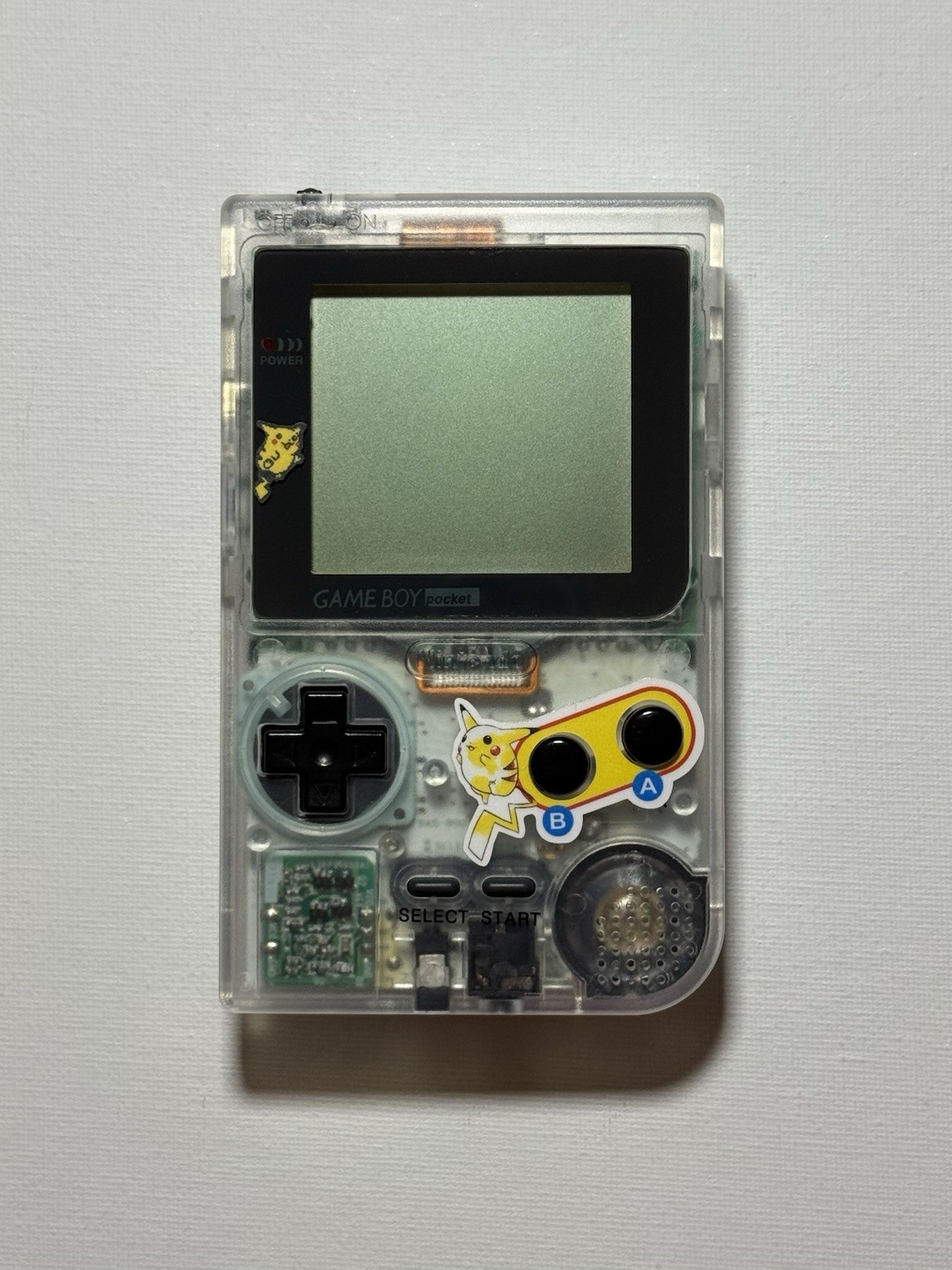 Nintendo Game Boy Pocket Console MGB-001 Clear Pikachu