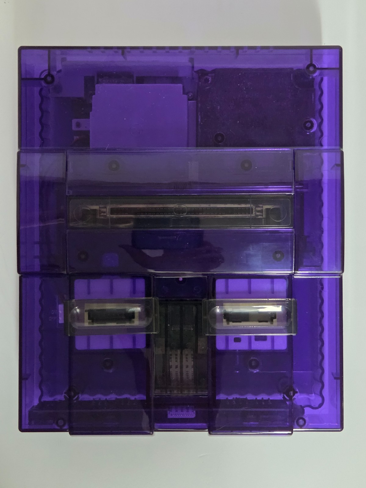 Custom Super Nintendo Transparent Purple/Smoke UPGRADED Triad Power Suppy