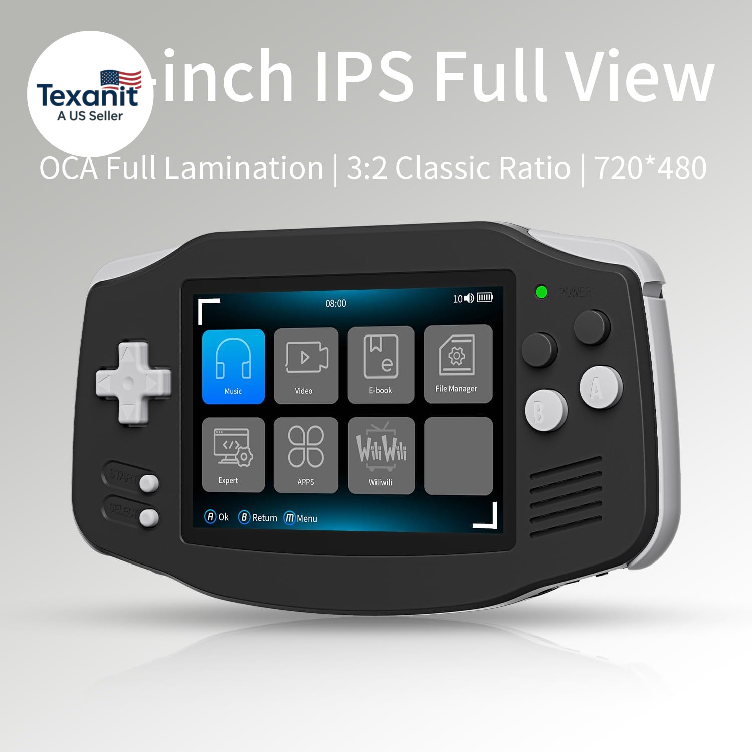 Anbenric RG34XX Retro Handheld Game Console Linux OS 3.4 Inch IPS 720*480 Screen