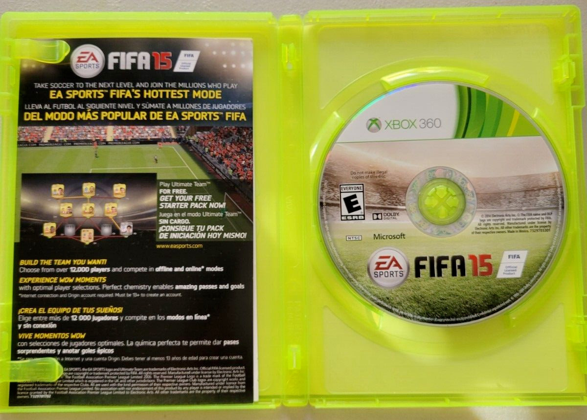 FIFA 15 Xbox360, Kinect Used Game (Complete, 2014 Sports)