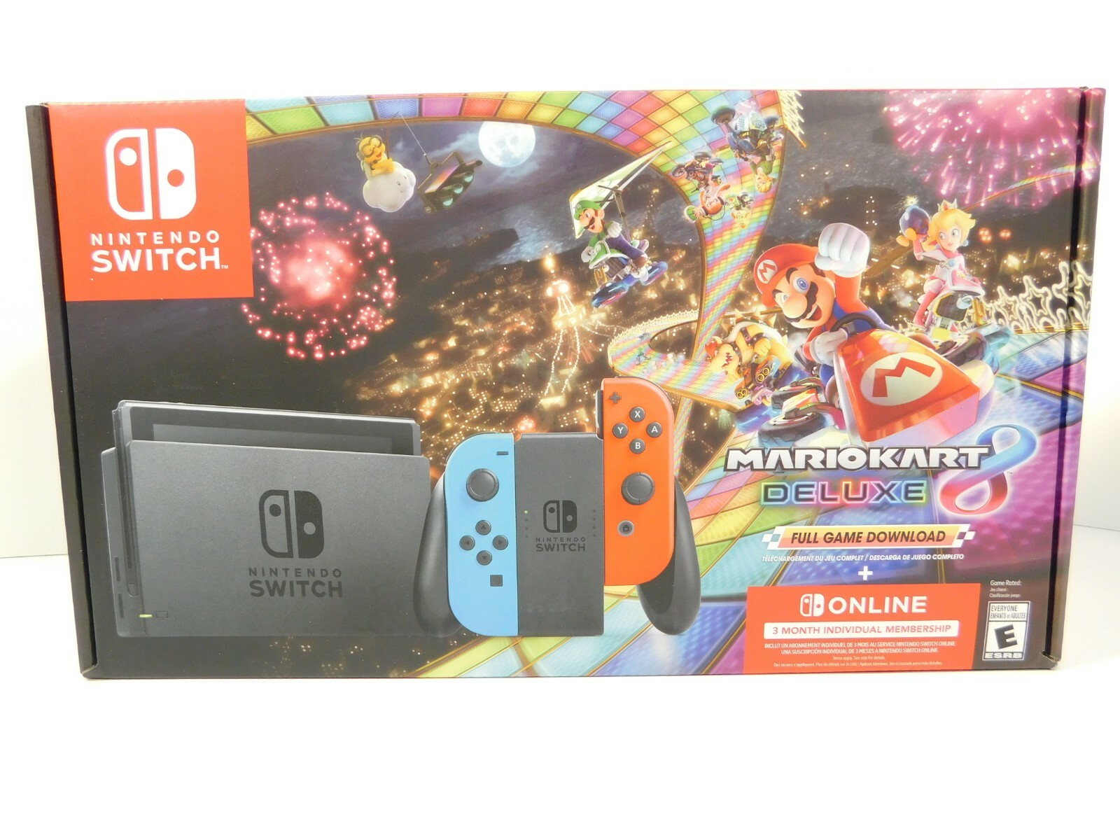 NEW Nintendo Switch Mario Kart 8 Deluxe Edition Blue Red Joy-Con Controllers