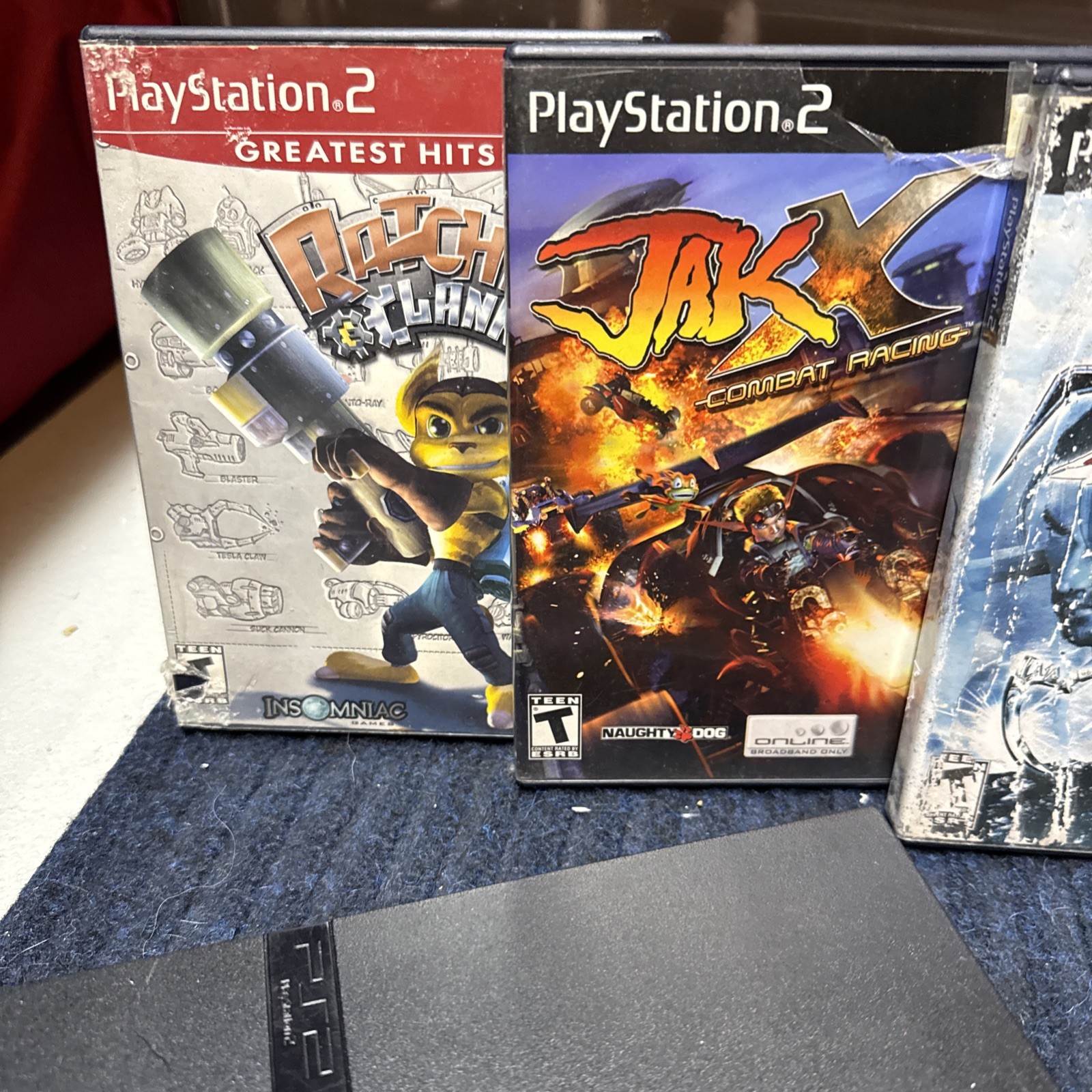Sony PlayStation 2 PS2 Slim Console SCPH-75001 Bundle OEM Controller + Cables