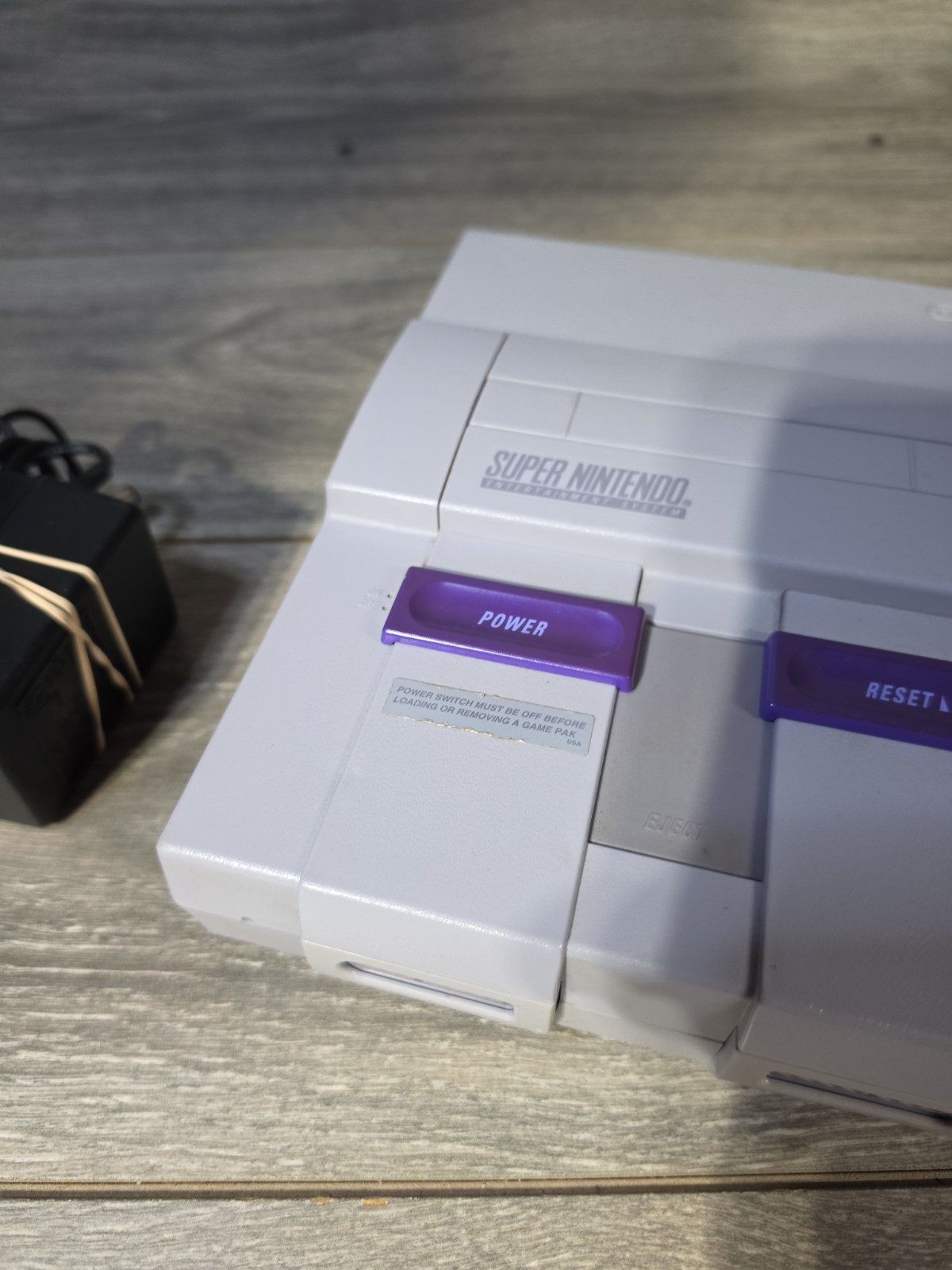 Super Nintendo Entertainment System Orig SNES Console SNS-001 W Control & Cords