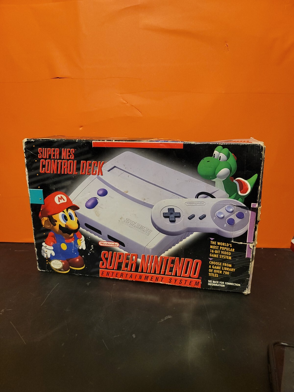 Super Nintendo Junior Jr Control Deck Console in Original Box ~ Tested & Working