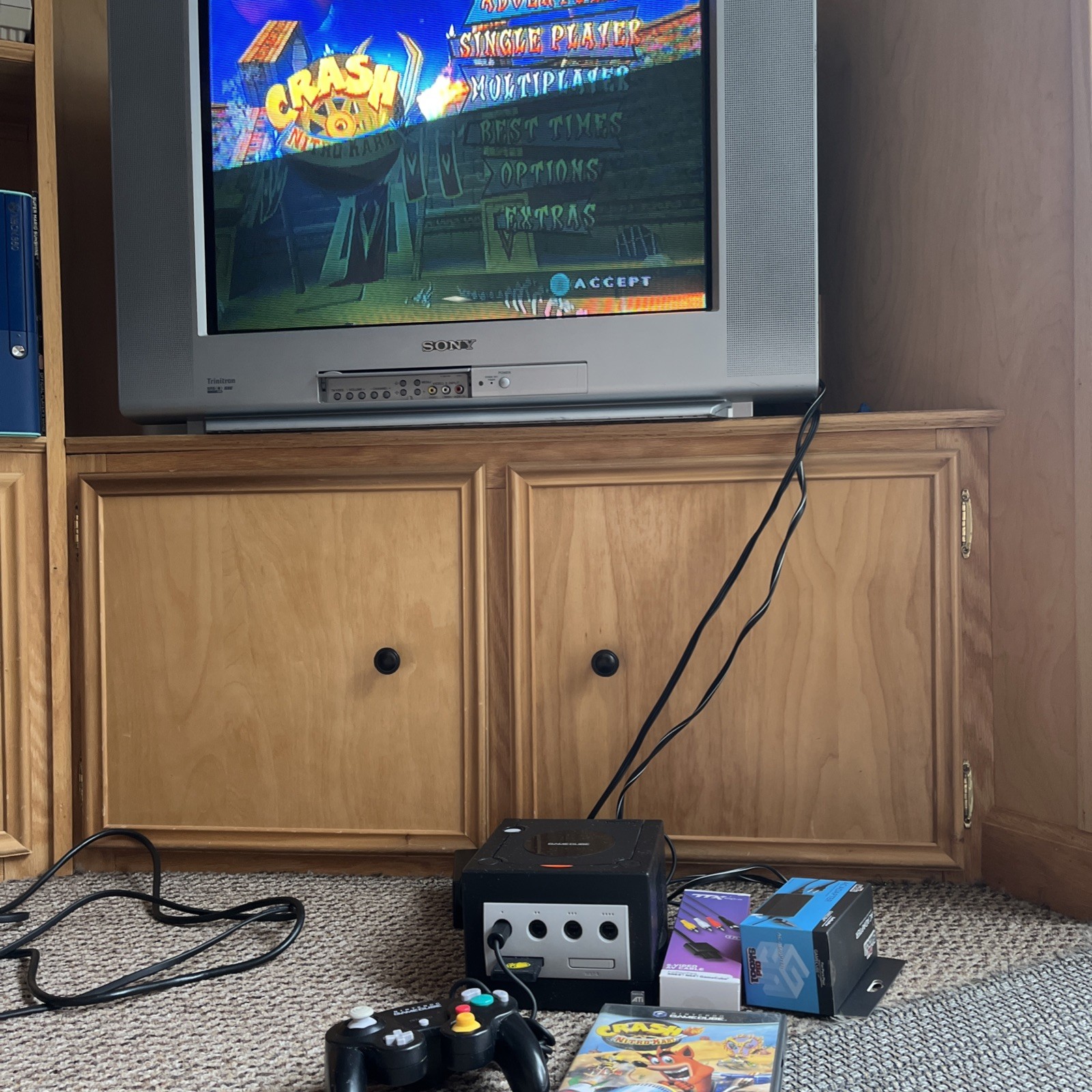 Nintendo GameCube Console Bundle Tested Works OEM Controller Cables DOL-001