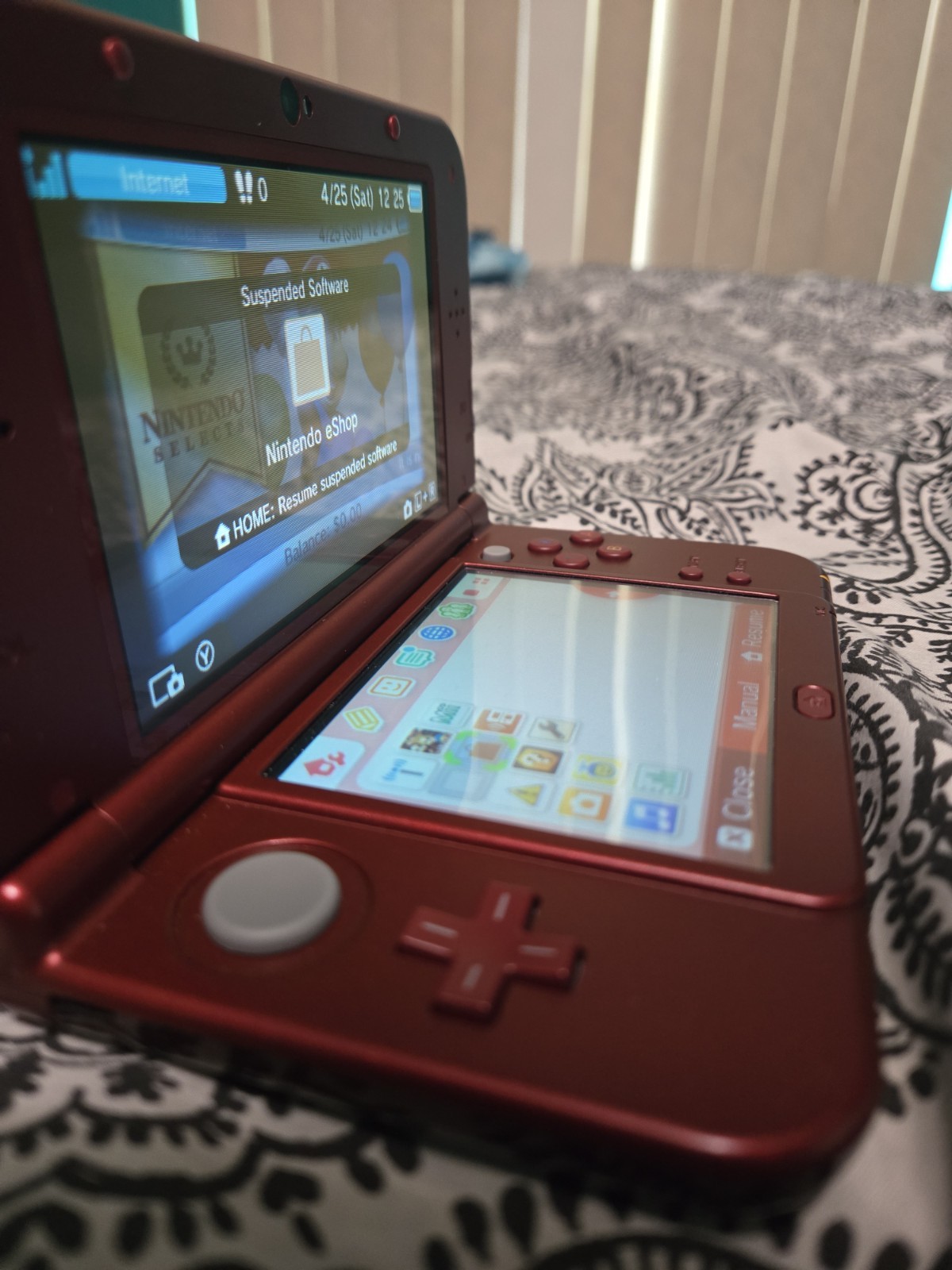 Dual IPS New Nintendo 3DS XL LL Metallic Red Console US MOTHERBOARD GREAT COND
