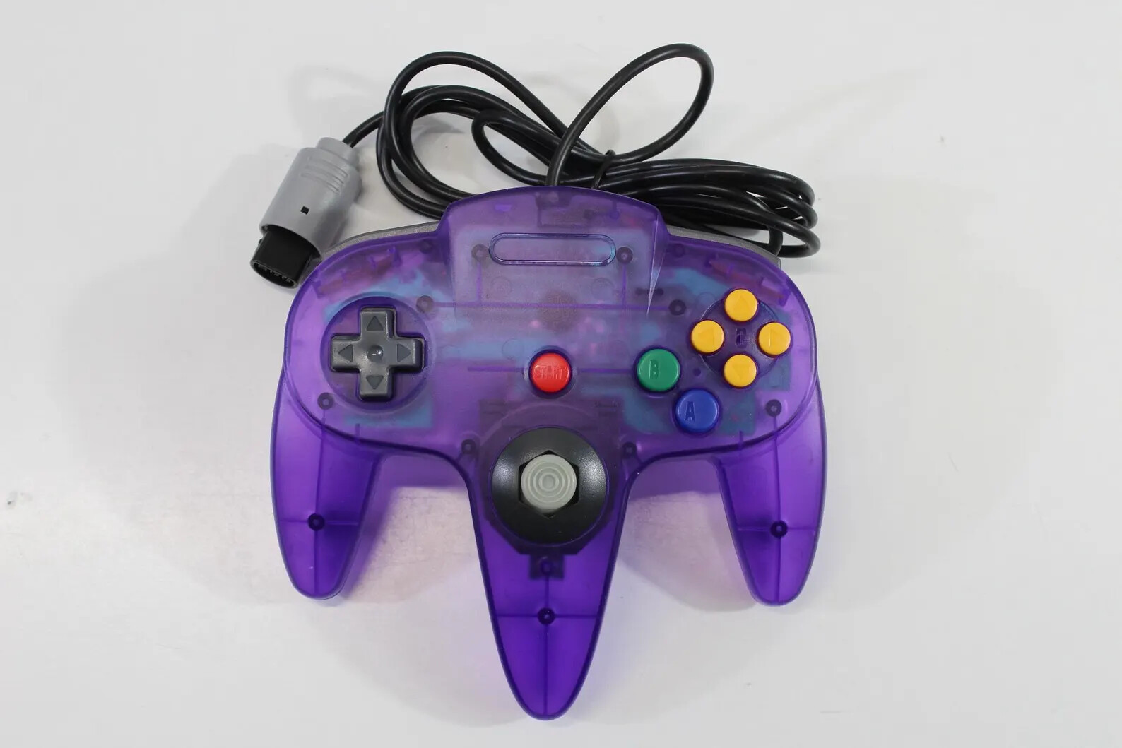 Nintendo 64 Clear Purple Console NTSC REGION FREE N64 Controller AC AV Bundle