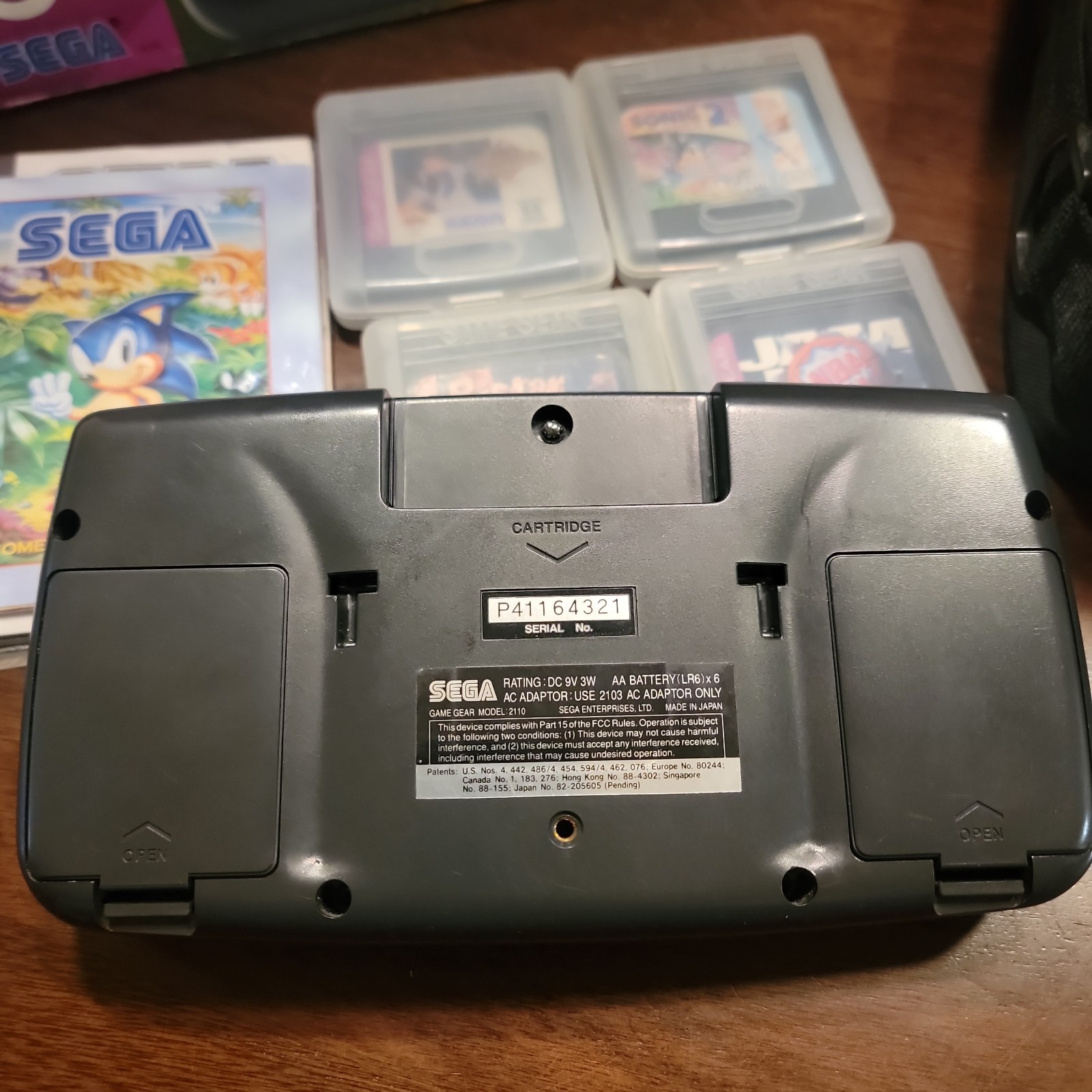 SEGA GAME GEAR Sonic Sports System Console W Bag & Games – Complete – Authentic
