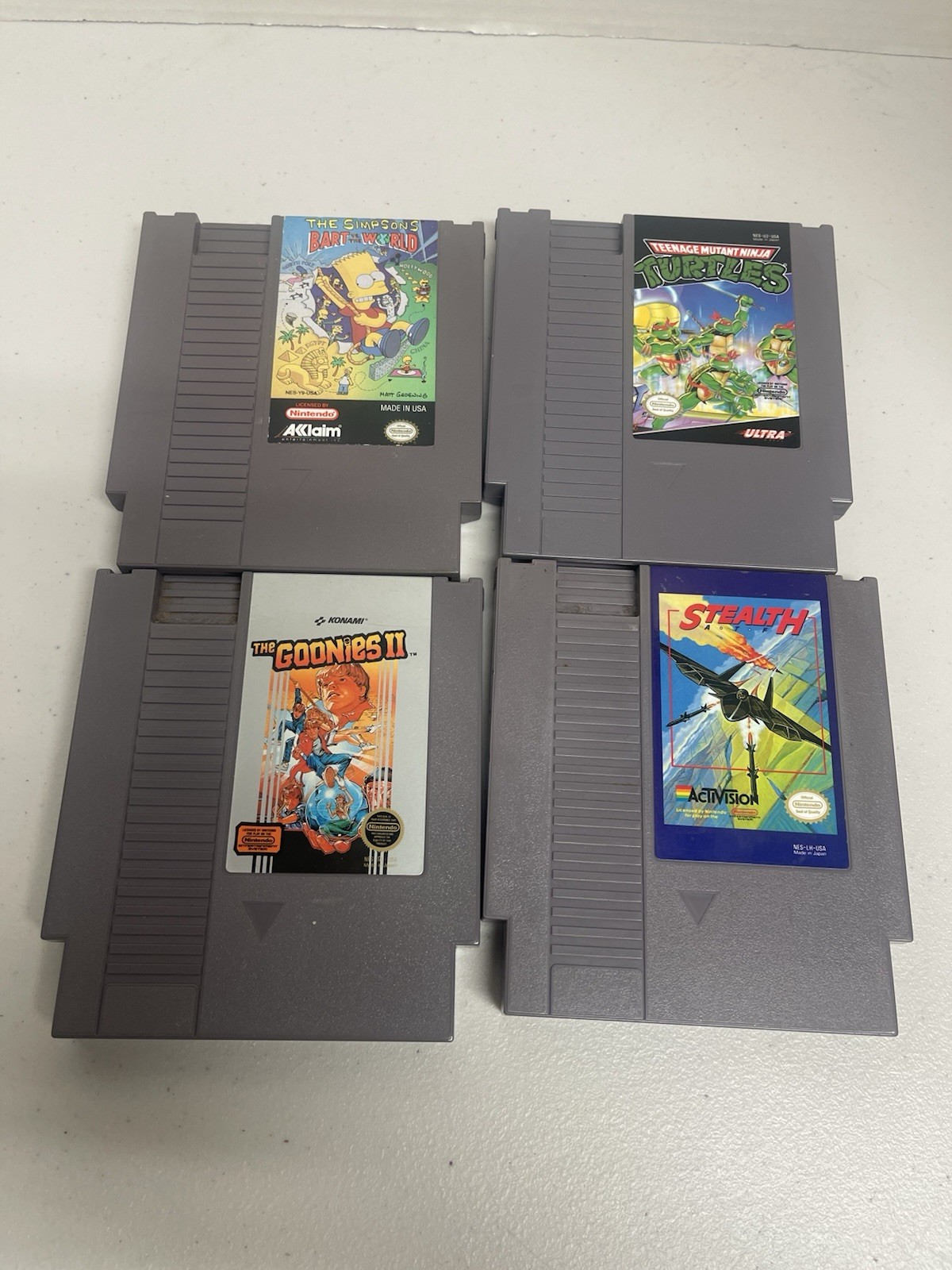Original Nintendo NES bundle with cords, 2 controllers, zapper, and 17 games