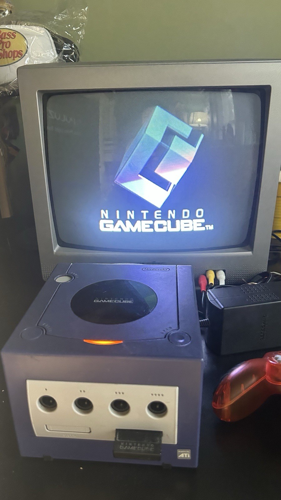 Nintendo GameCube Indigo Purple Console DOL 001 Controllers Bundle *READ