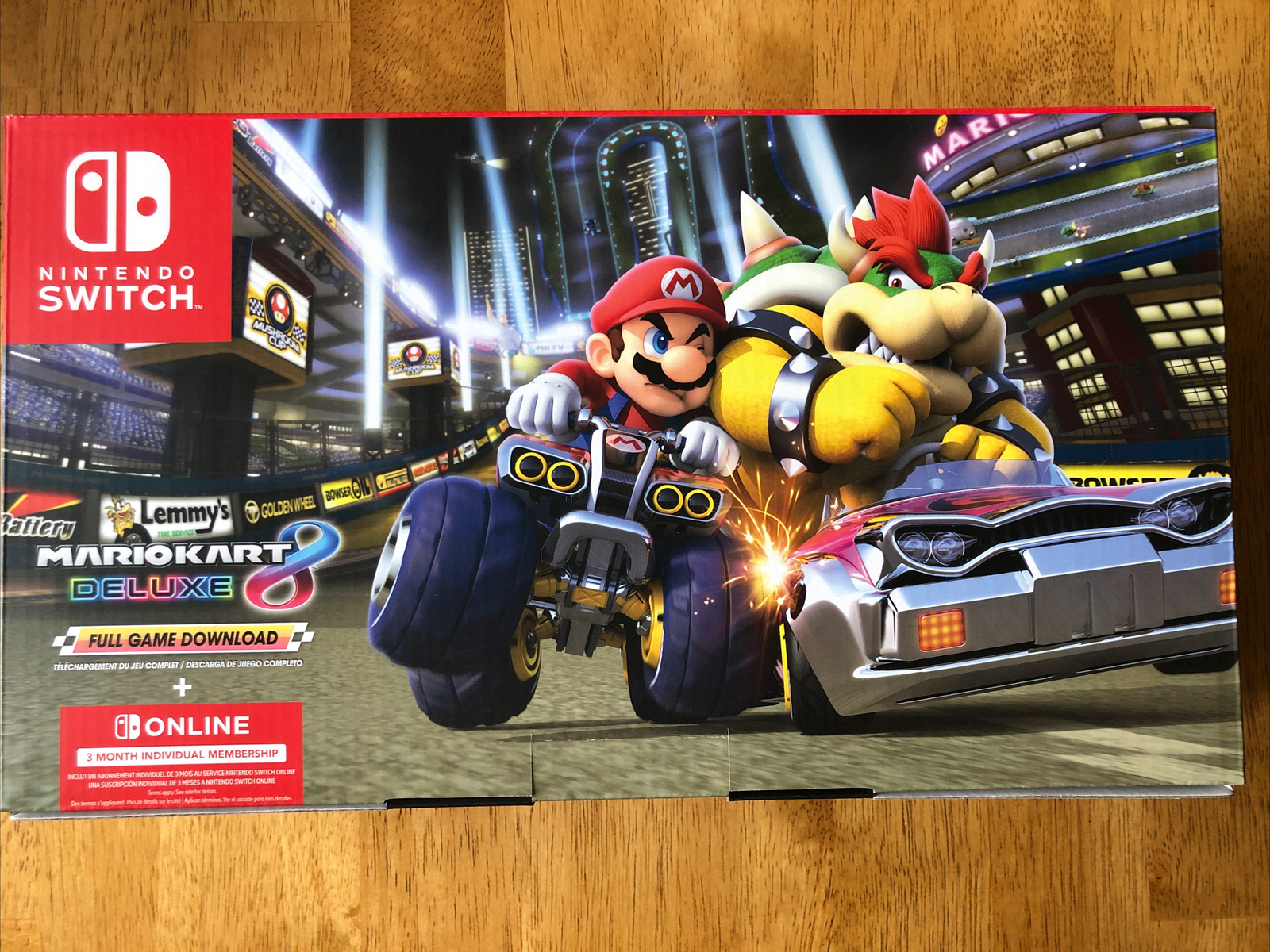Nintendo Switch Mario Kart 8 Deluxe Bundle Red/Blue 32gb + 3 Months – ship now