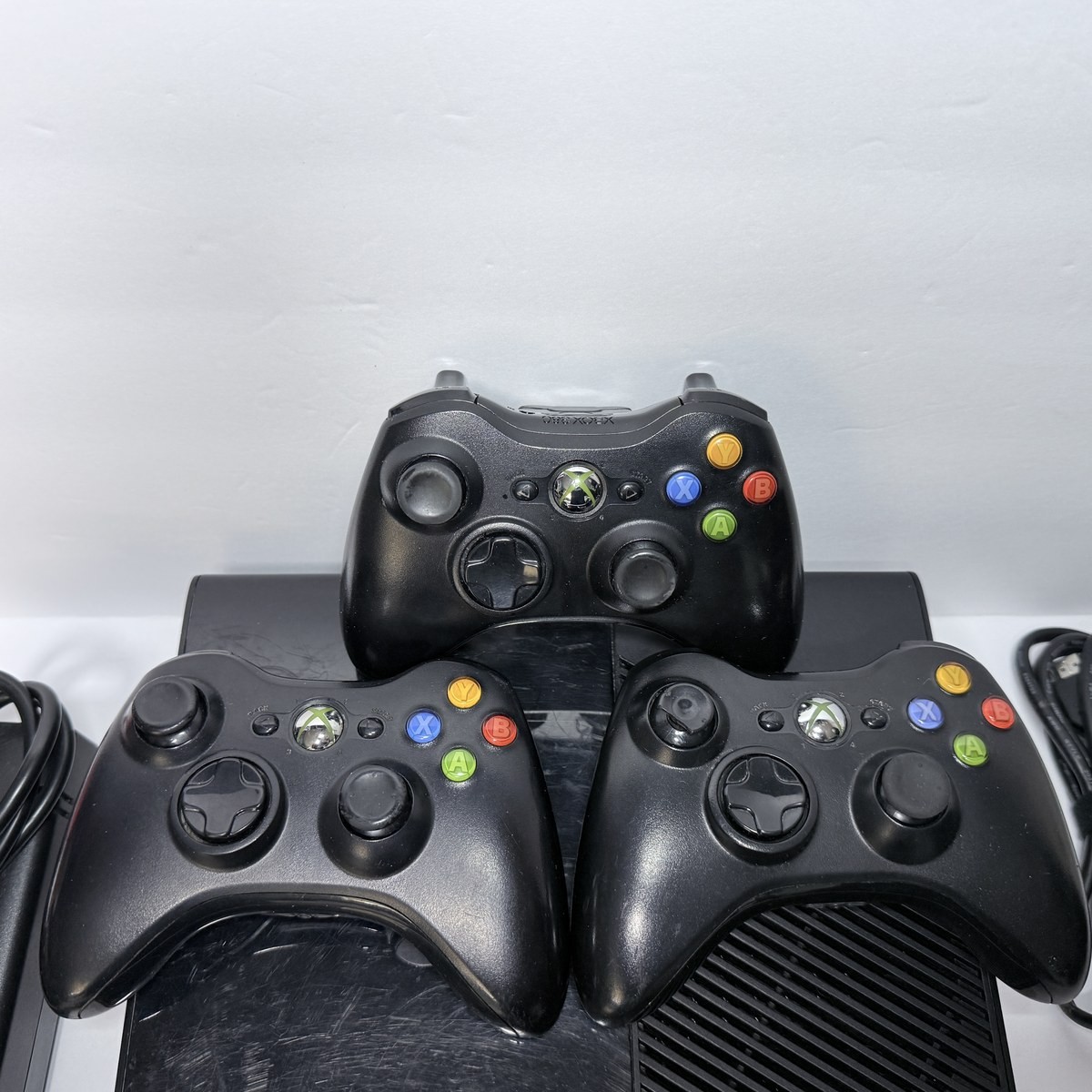 Microsoft Xbox 360 E Console Black Good Condition with Power Supply