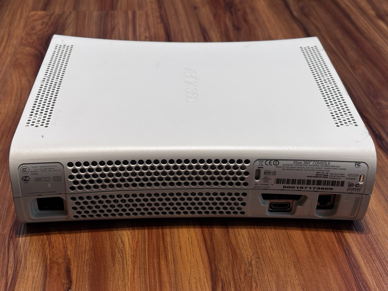 Microsoft Xbox 360 White Console for parts only (red Ring)