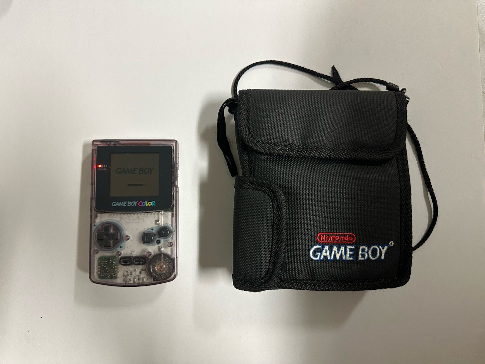 Nintendo 1998 Atomic Purple Game Boy Color + Gameboy Color Case Handheld