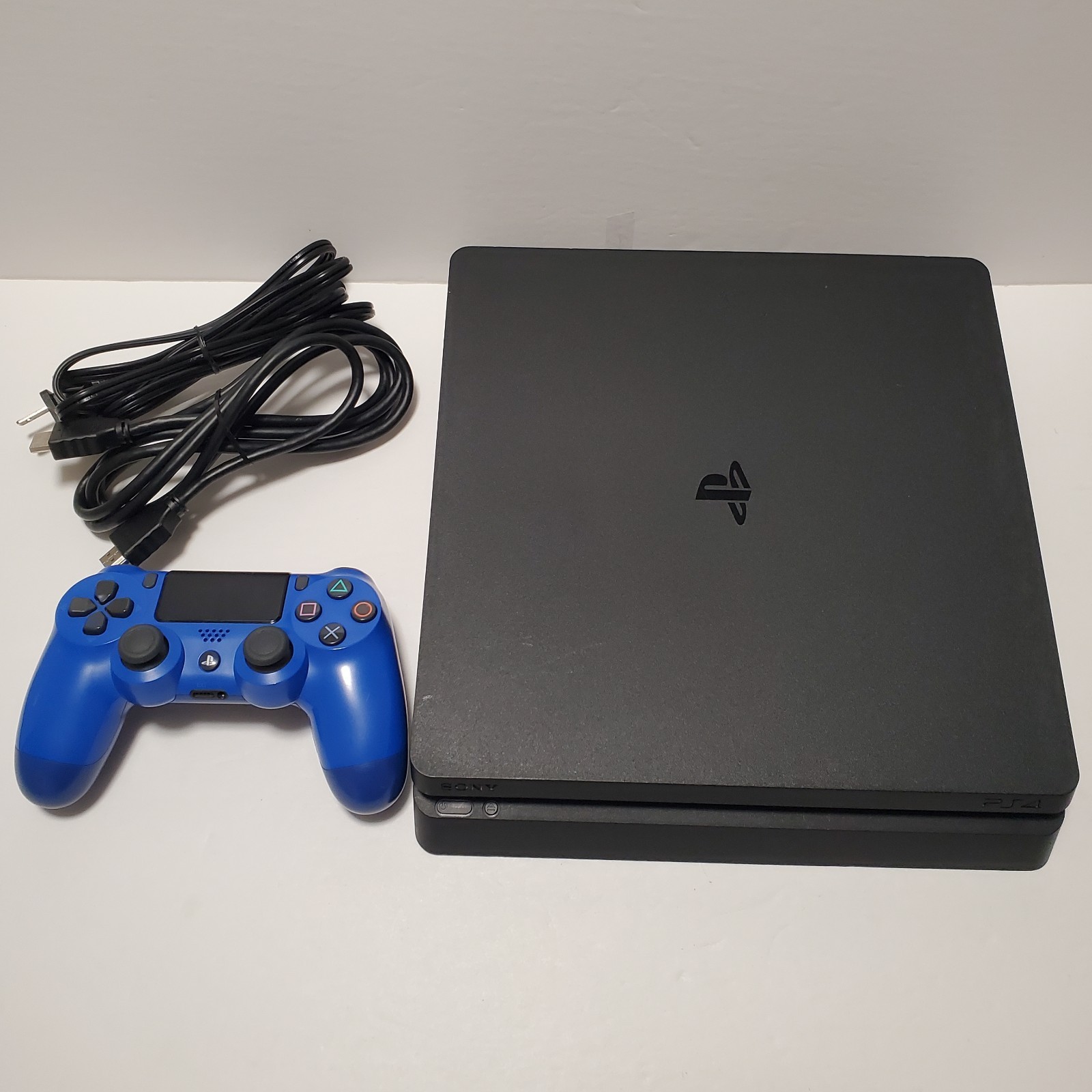 Sony PlayStation PS4 Slim 500GB Console with Controller Tested Working
