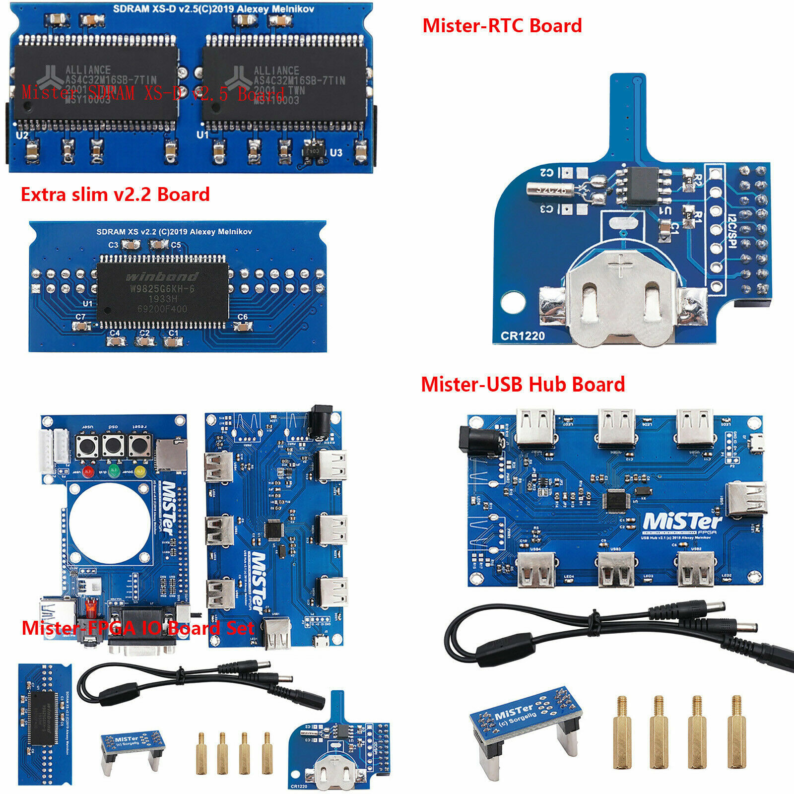 MiSTer FPGA Terasic DE10 Nano + 256GB SD preloaded + Case + 128MB + USB HUB + IO