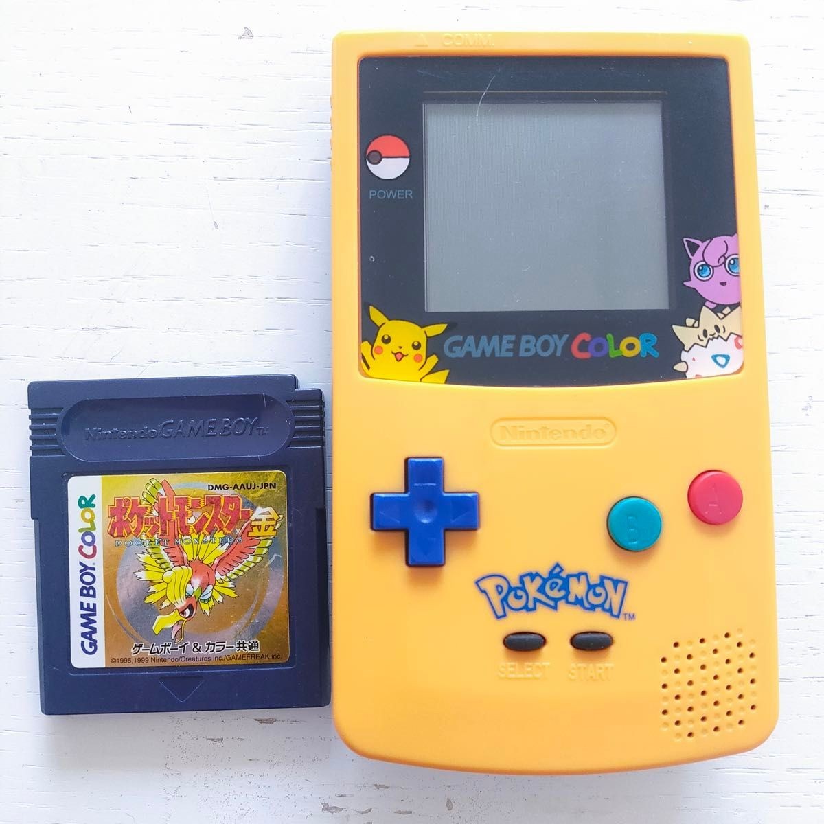 Nintendo Game Boy Color Pokemon Center gold Console Orange BLUE