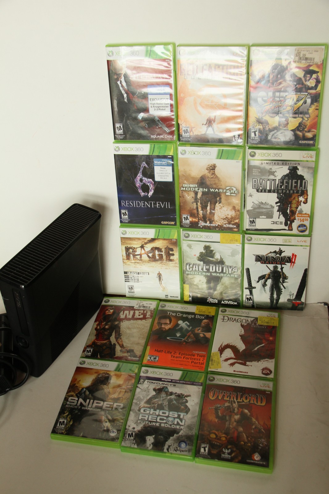 Microsoft Xbox 360 S Console 1439 + Power Supply – Bundle 15 Games Call Of Duty