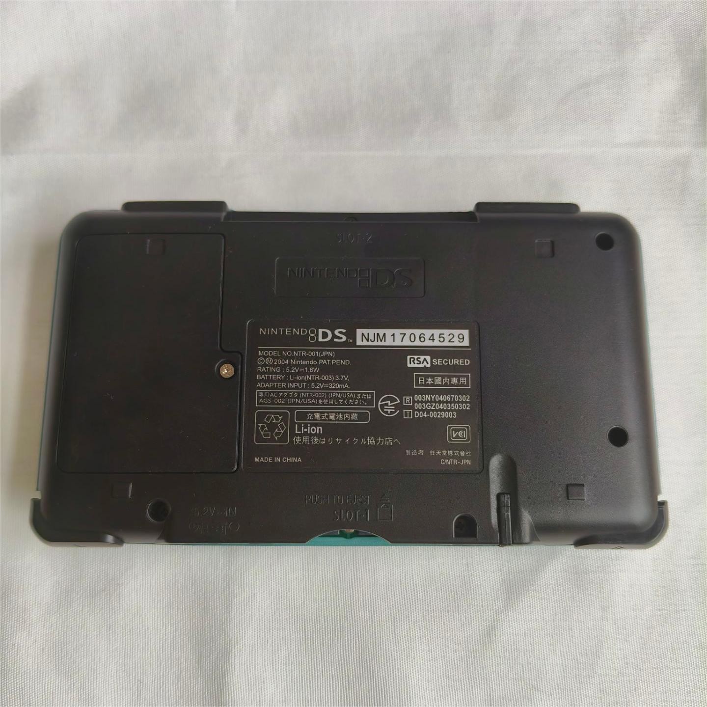 New shell NintendoDS NTR001 green Console&Charger screen defect DS slot not work