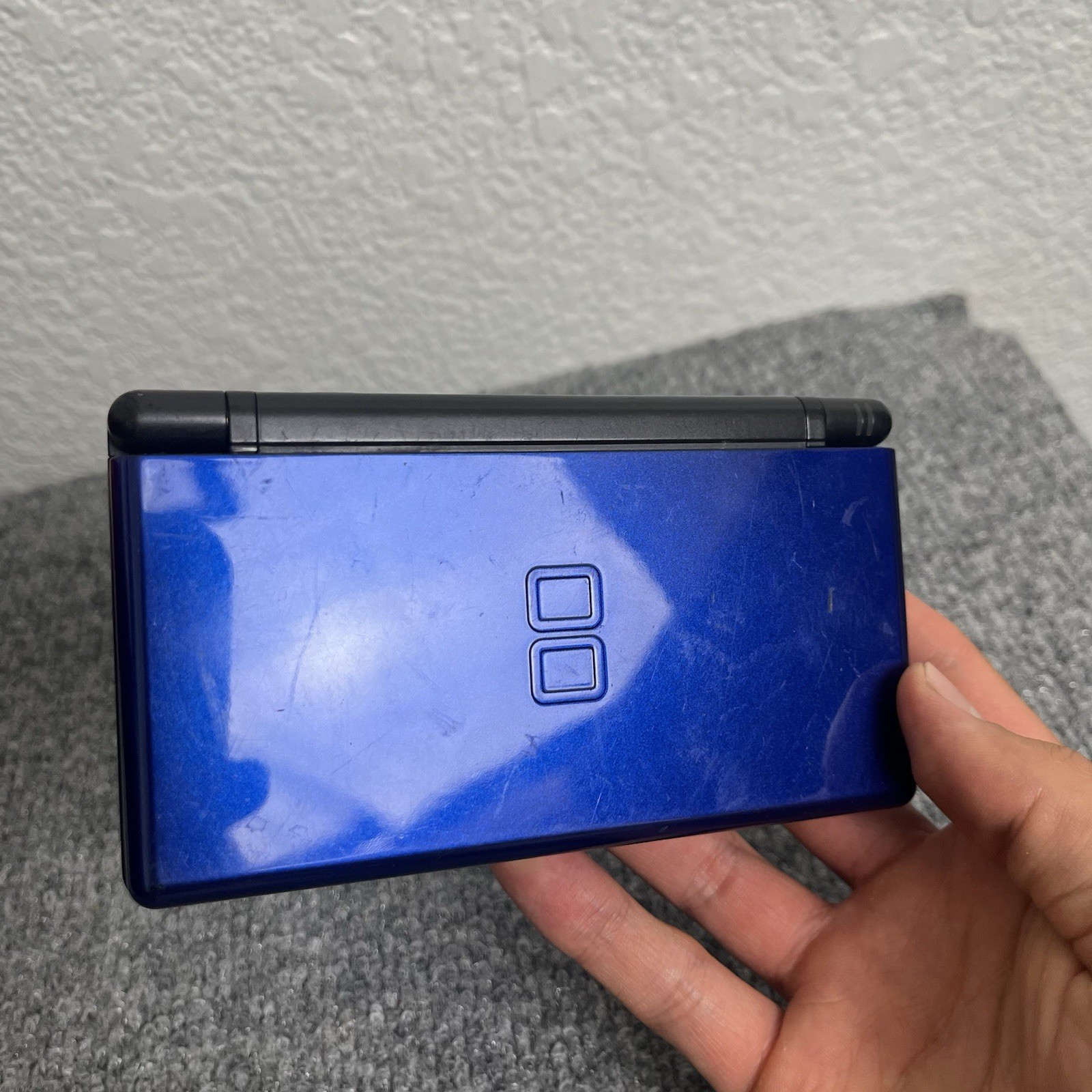 Nintendo DS Lite Blue/Black Untested As-Is No Charger No Stylus Scratches