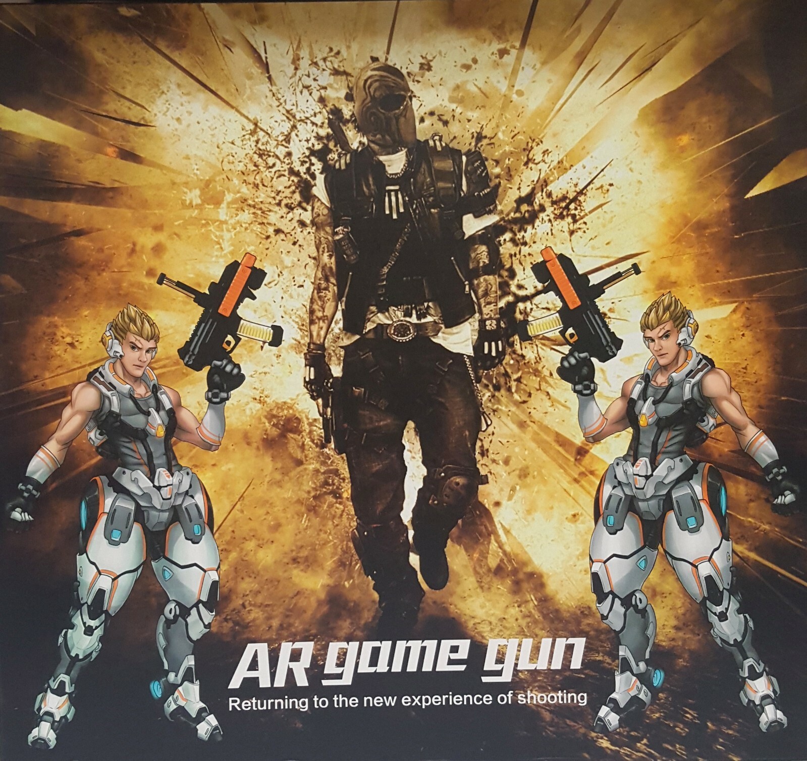 AR GUN Shooting Game Bluetooth Controller w/ Super Battery & Smart Phone Holder