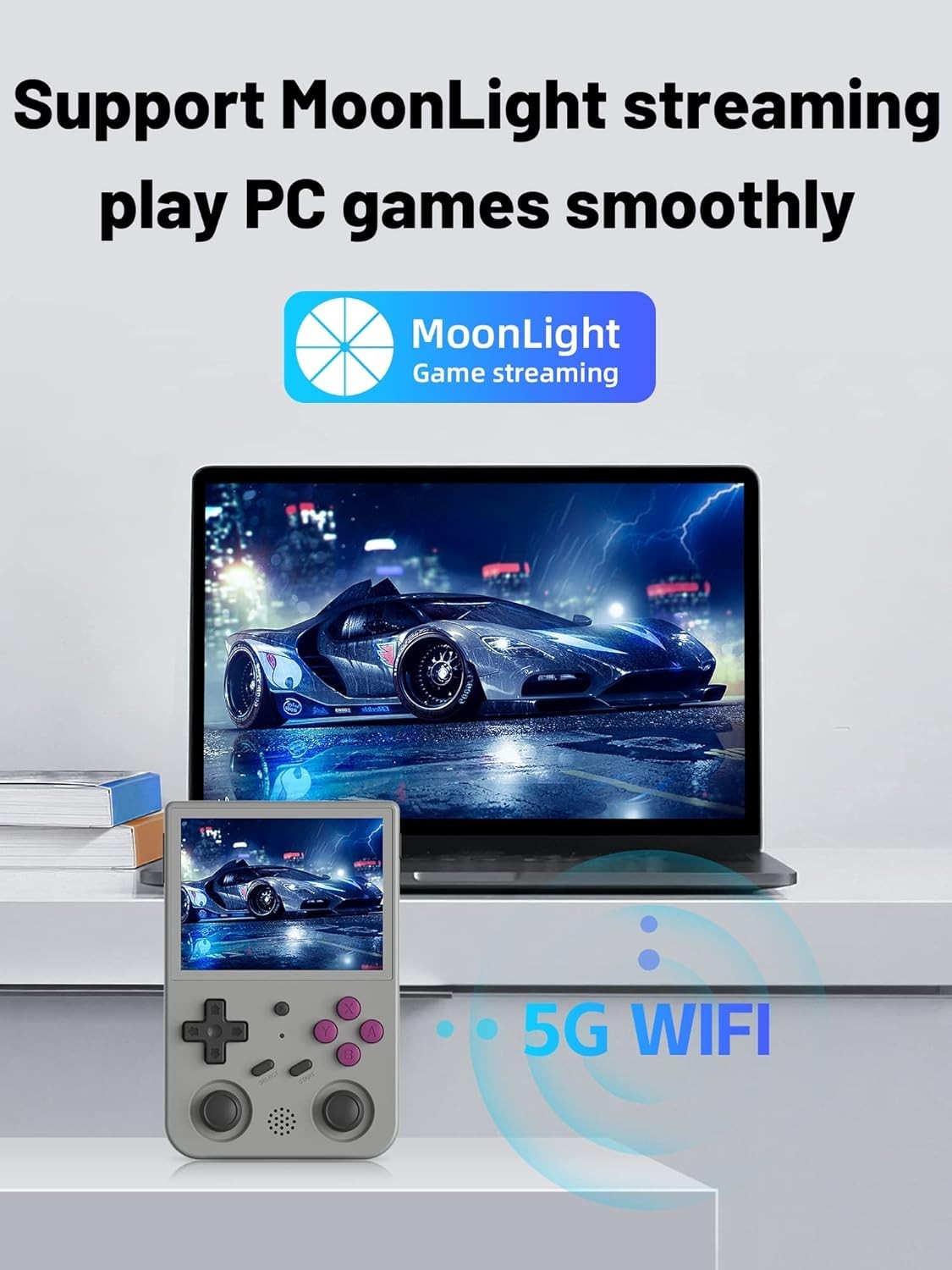 Portable RG353VS Game Player – 3.5″ IPS Screen, 64GB Retro Gaming Experience