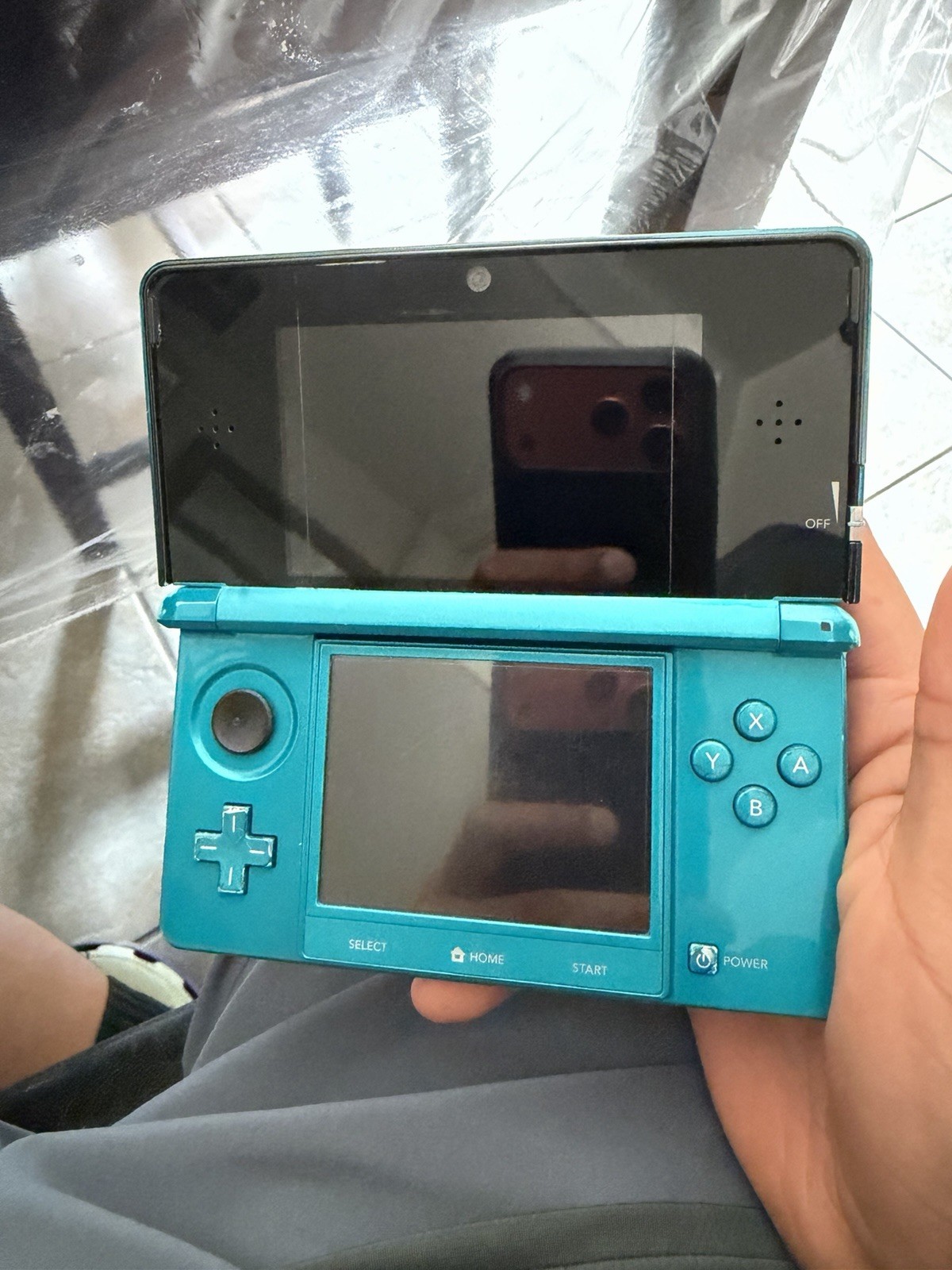 Nintendo 3DS Aqua Blue Handheld Console Touchscreen, 2GB NTSC-U/C CTR-001