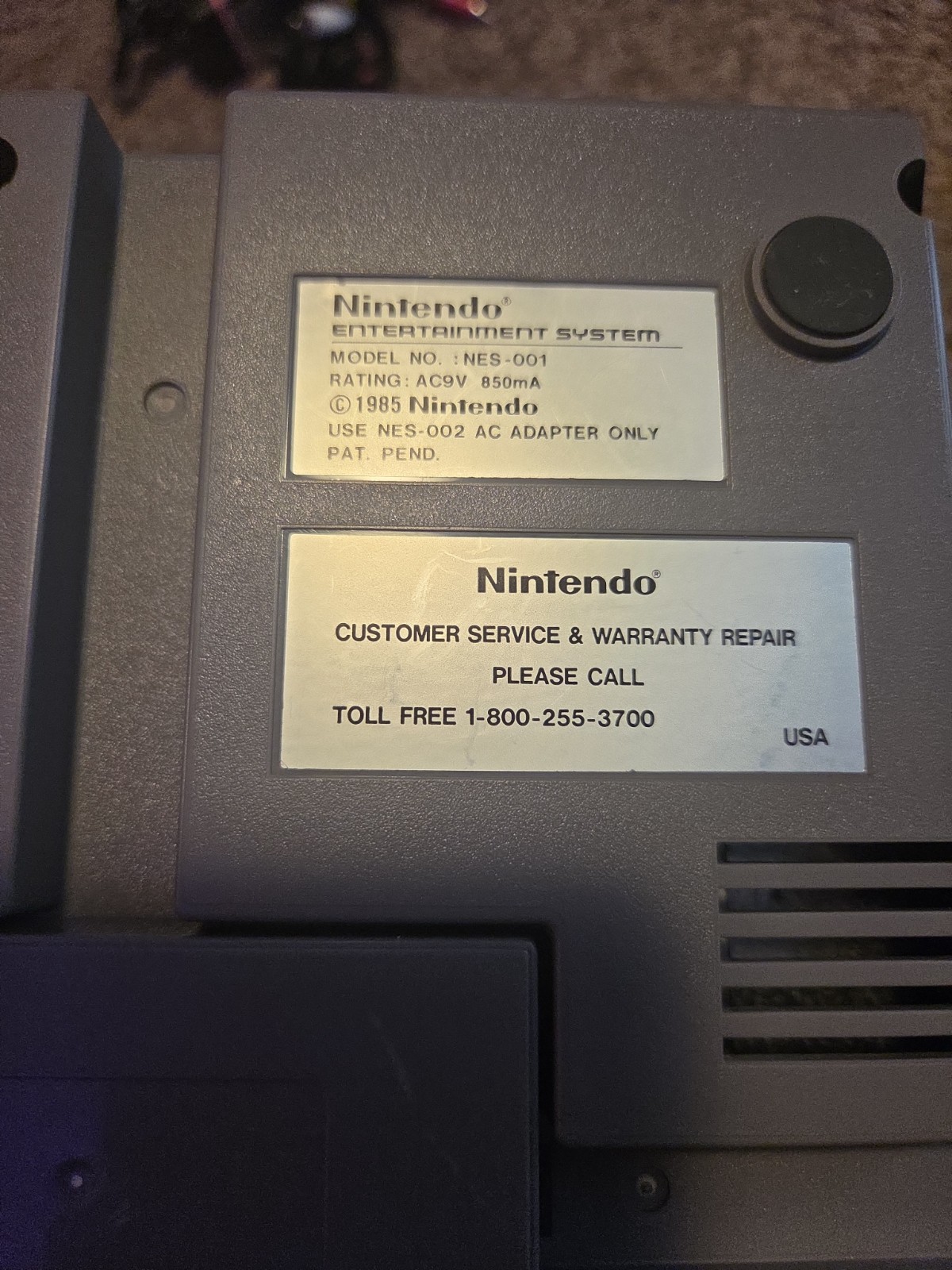 VTG 1985 Nintendo NES Console Bundle W/ Super Mario Bros Duck Hunt & Zapper